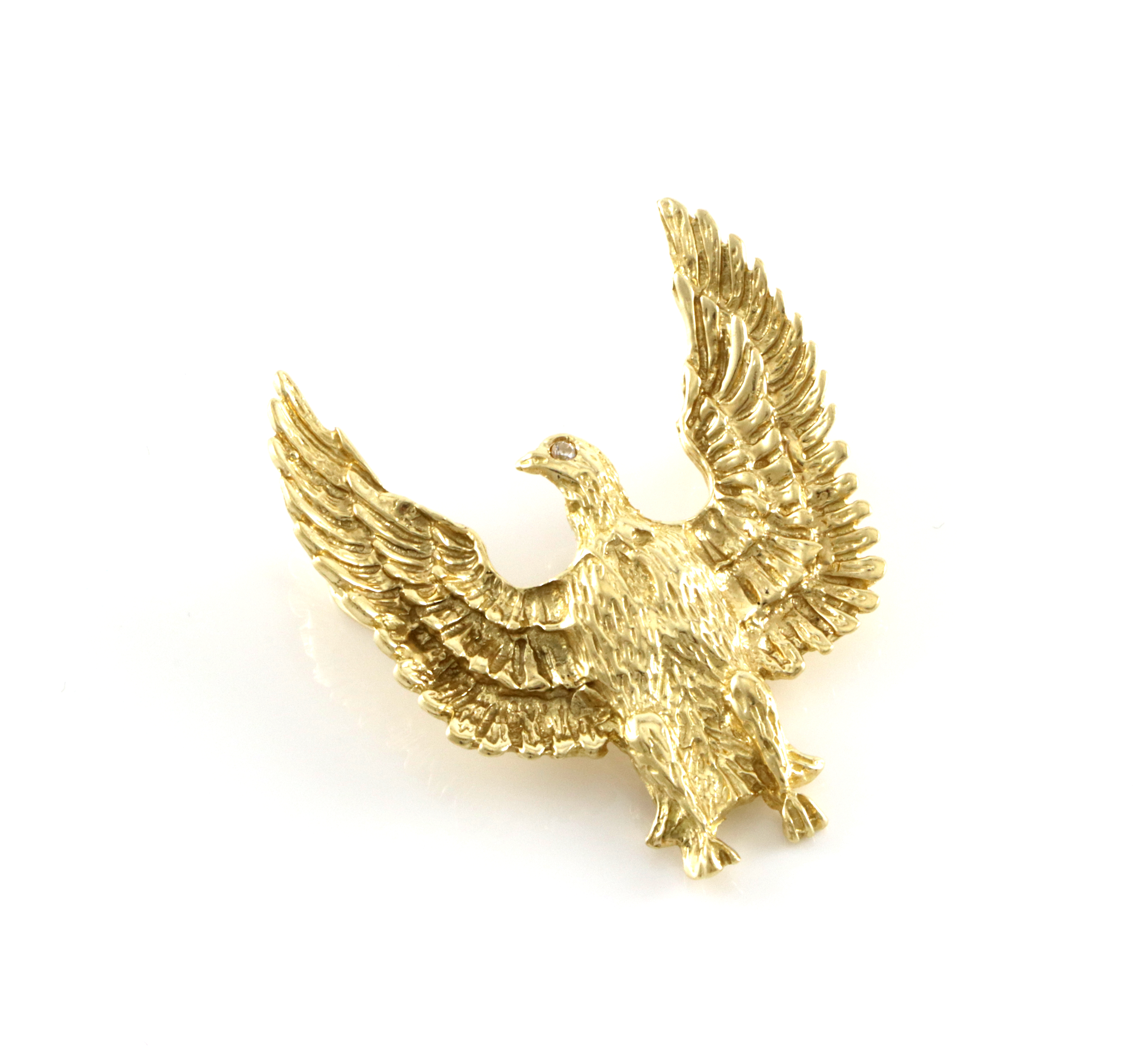 Et rimelig røft anheng. Med blank stein