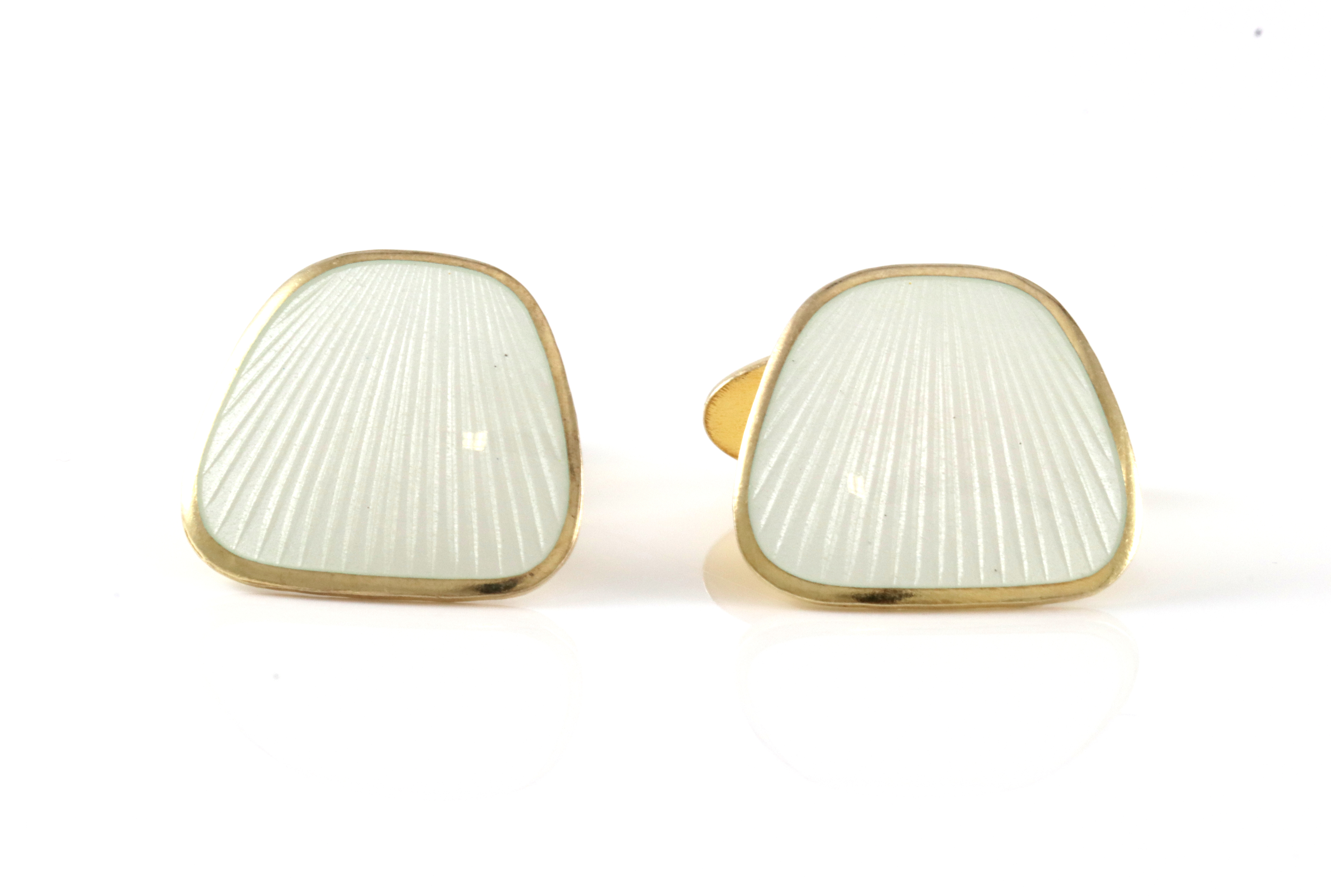 Emaljerte mansjettknapper i sølv