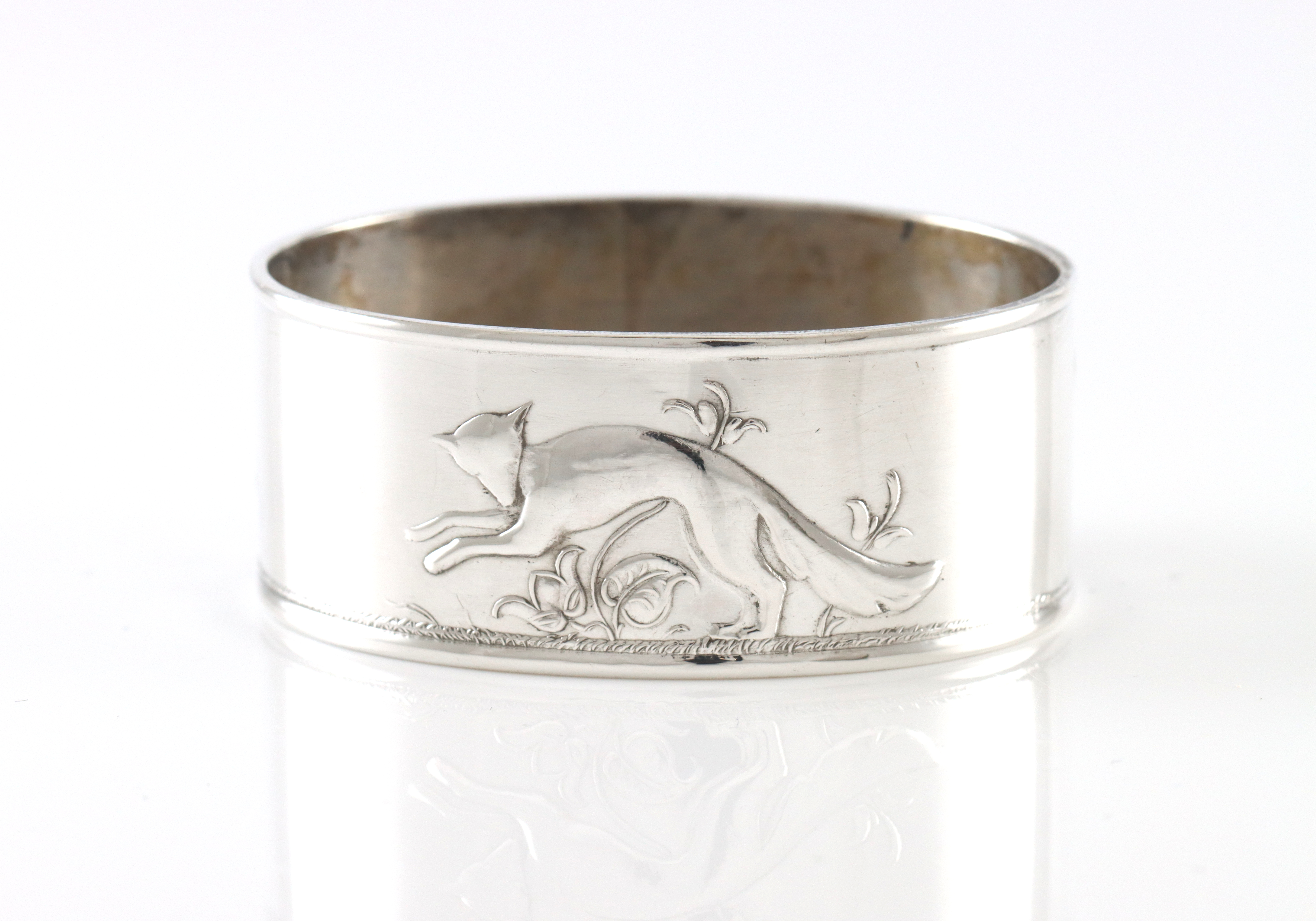 Rev, bjørn, hare barnebestikk i sølv