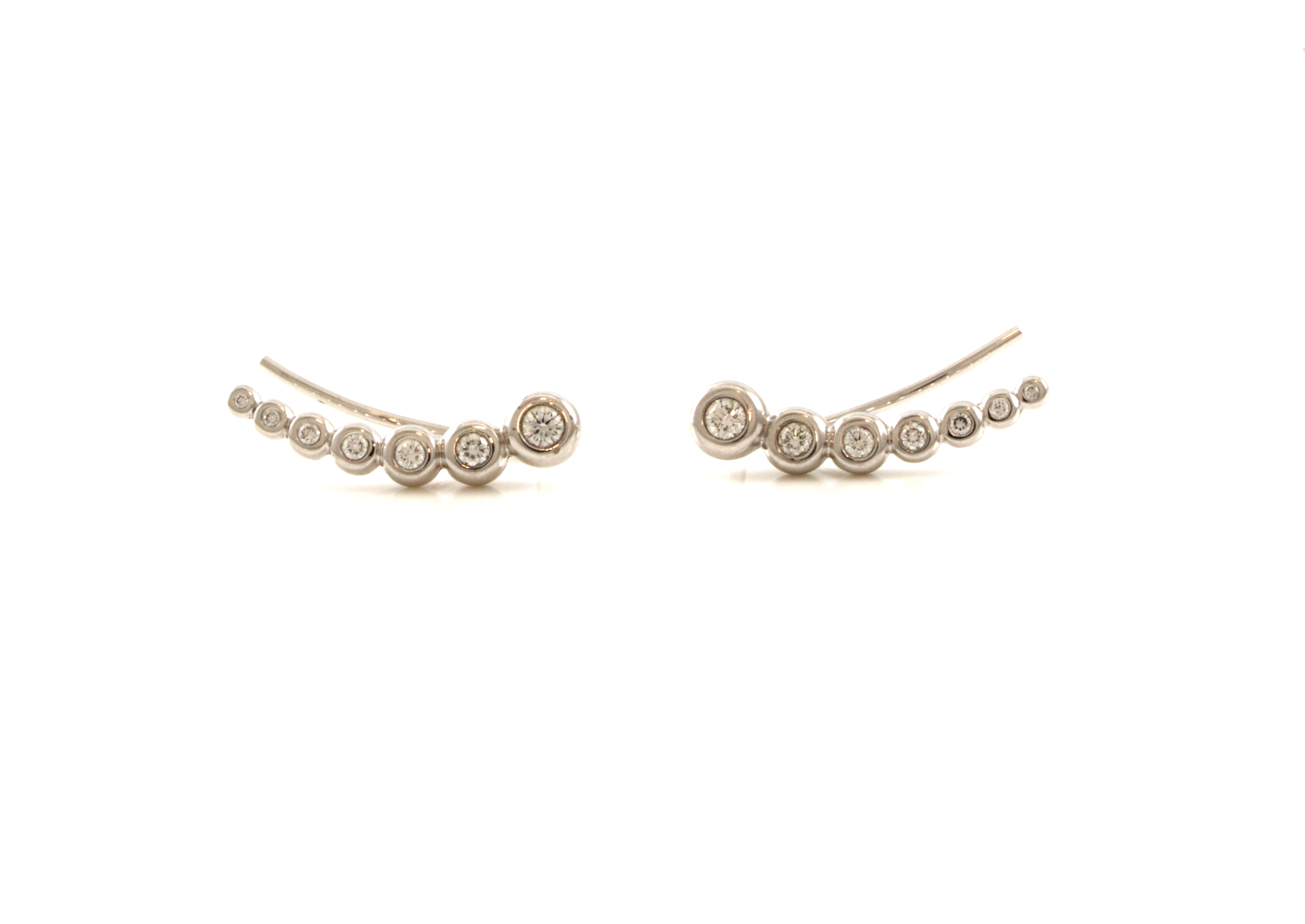 Georg Jensen. "Aurora" øredobber med diamanter (ca 0,26 ct)