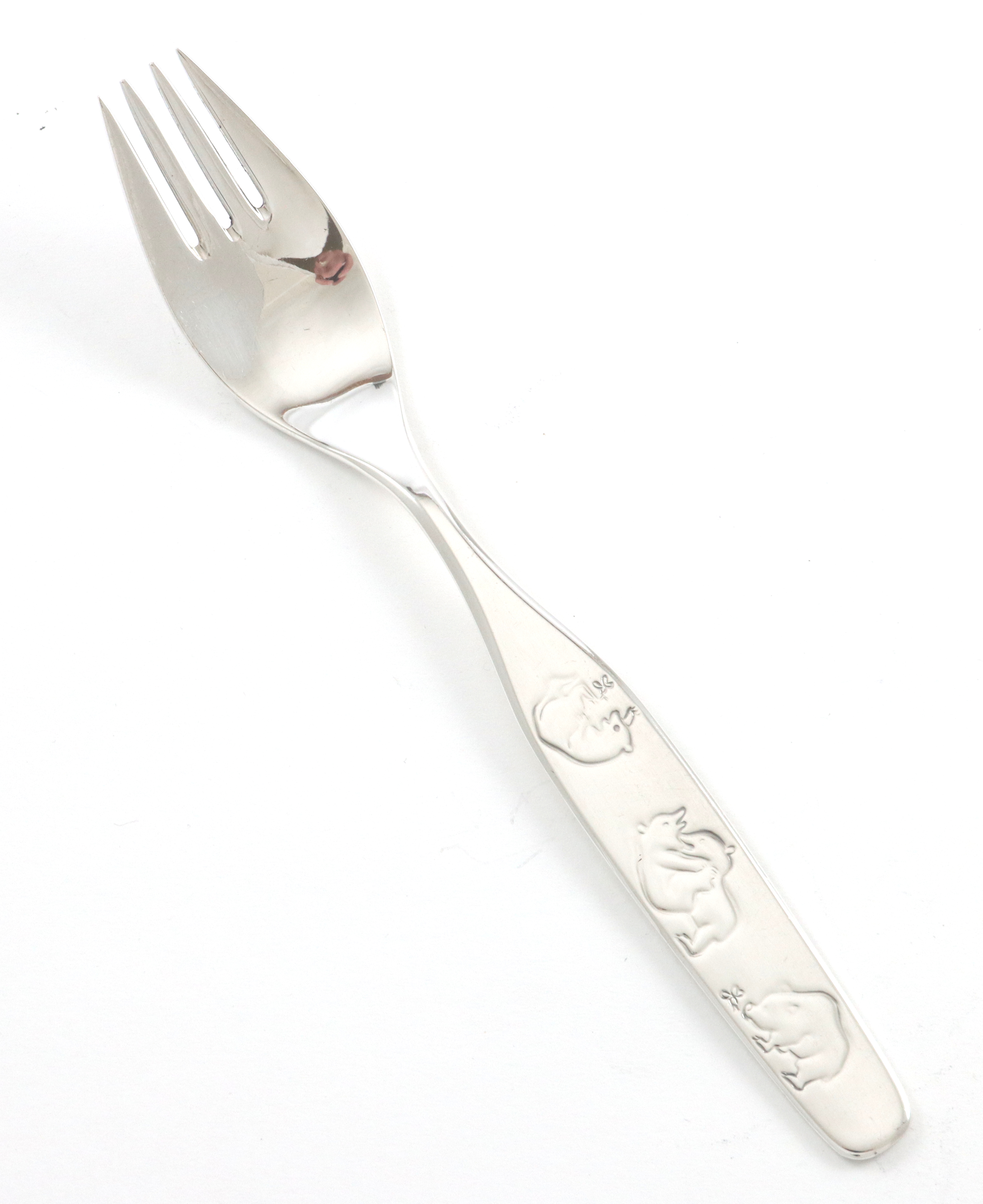 Ny bamse, barnebestikk i sølv