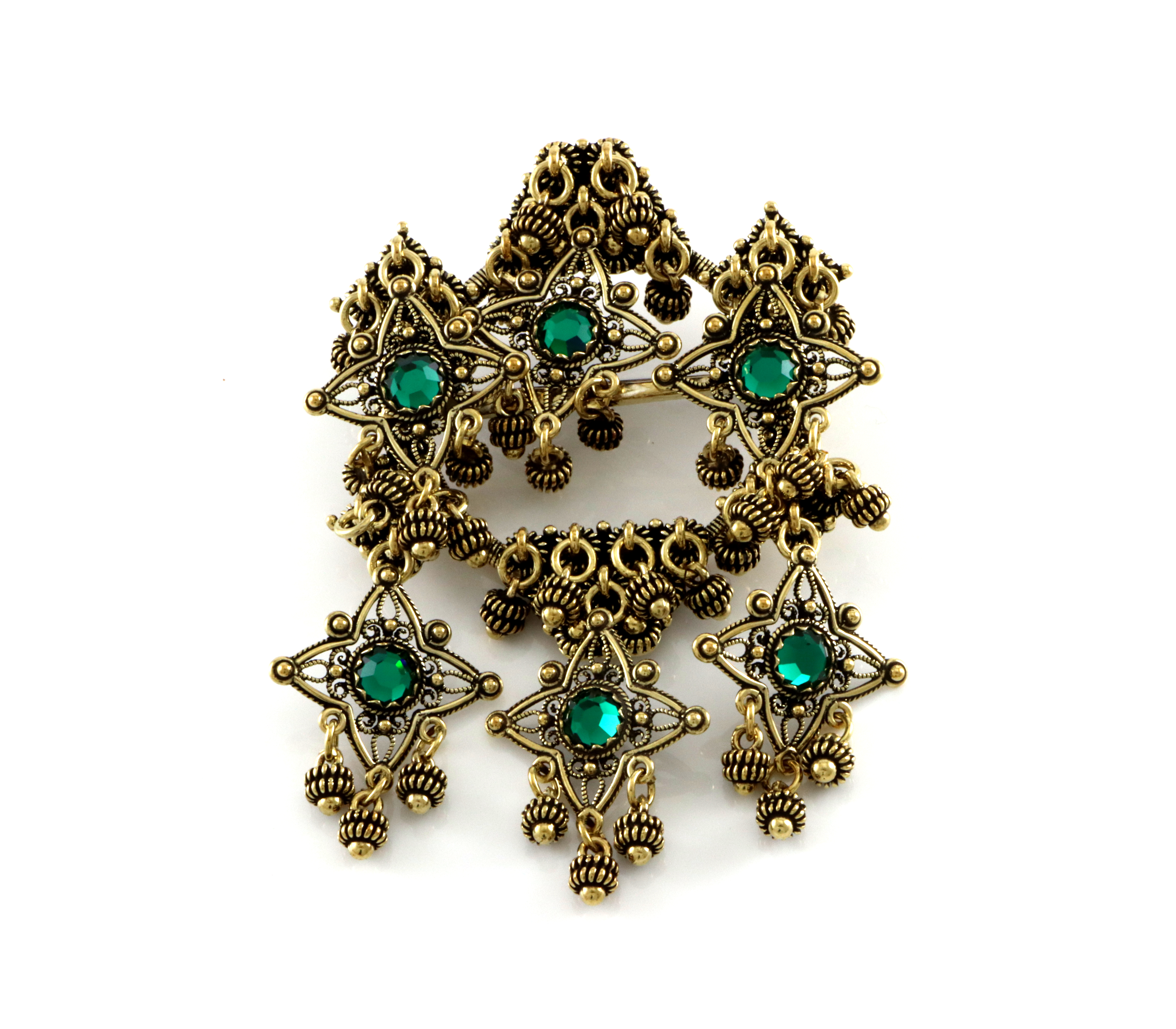 Bøheradsring med grønne steiner. Telemark