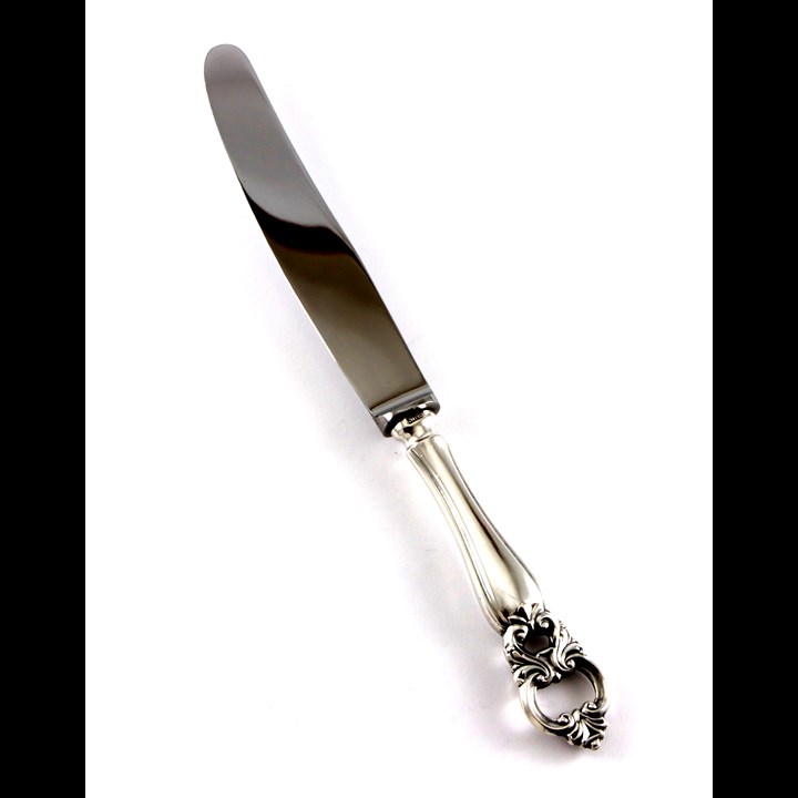 Barokk II liten spisekniv i sølv.