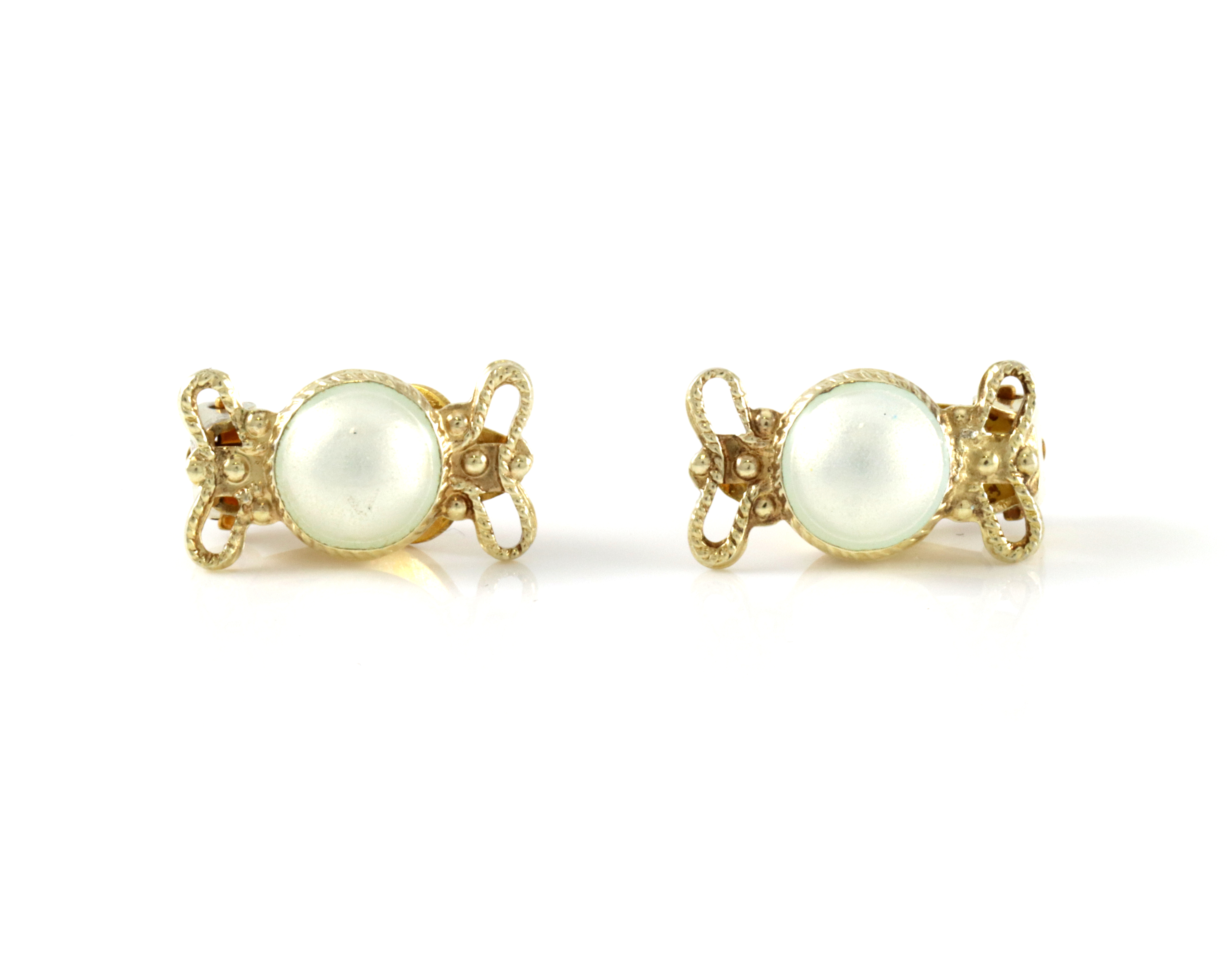 Emaljert ørepynt i sølv