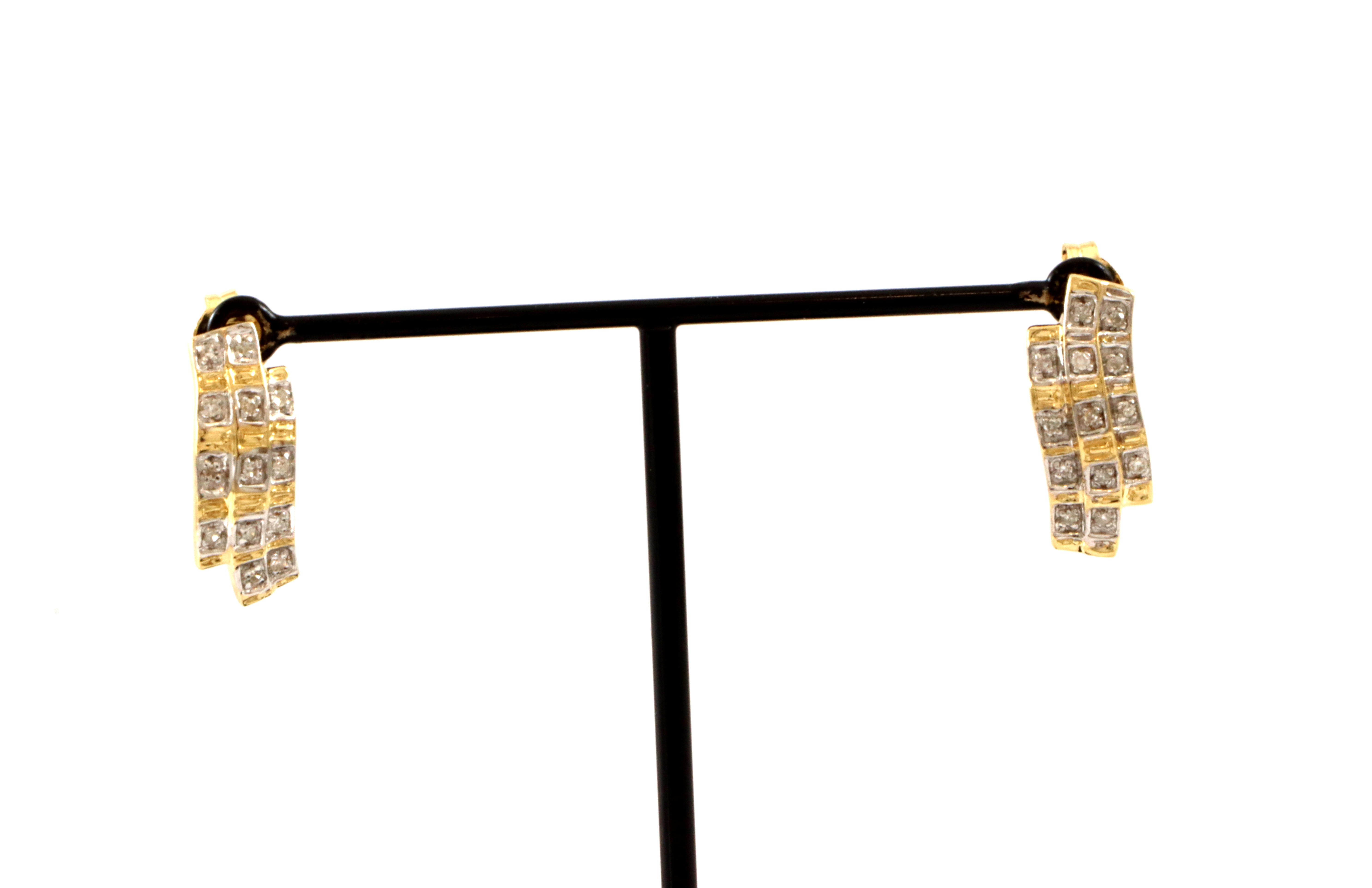 Øredobber med diamantsplinter