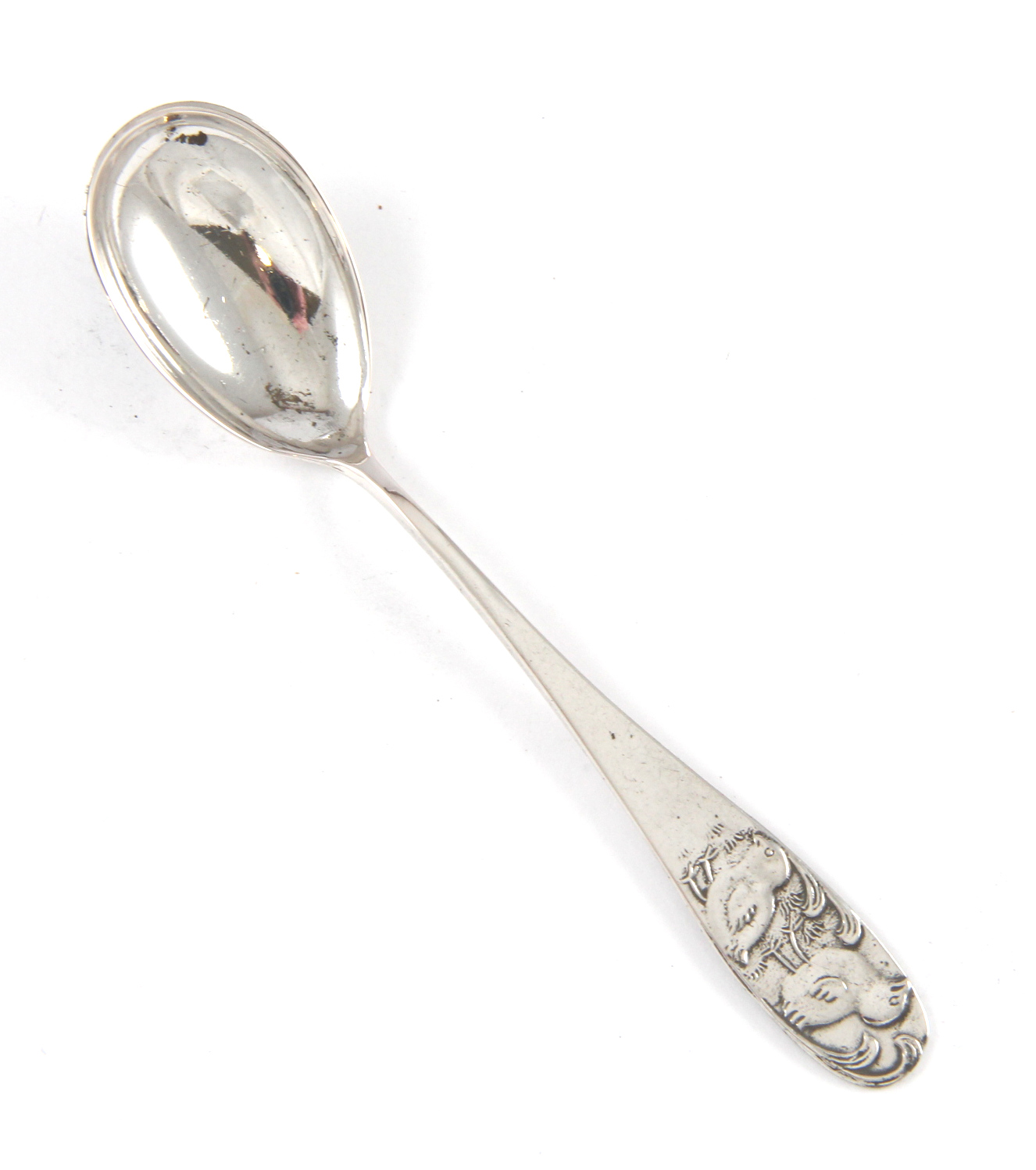 Ukjent/Kylling, barnebestikk i sølv.