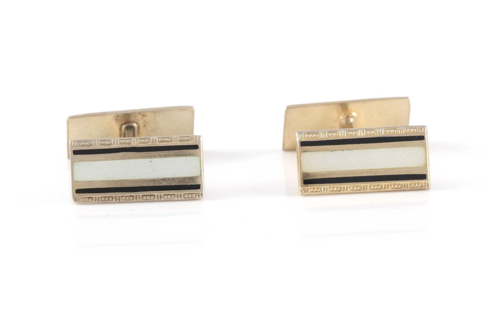 Emaljerte mansjettknapper