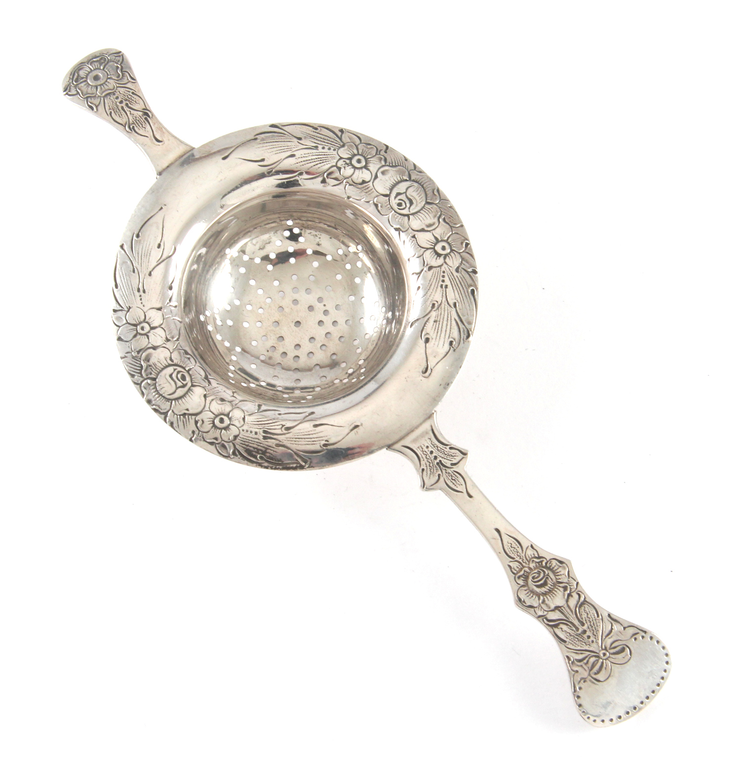 Flat Rose tesil i sølv