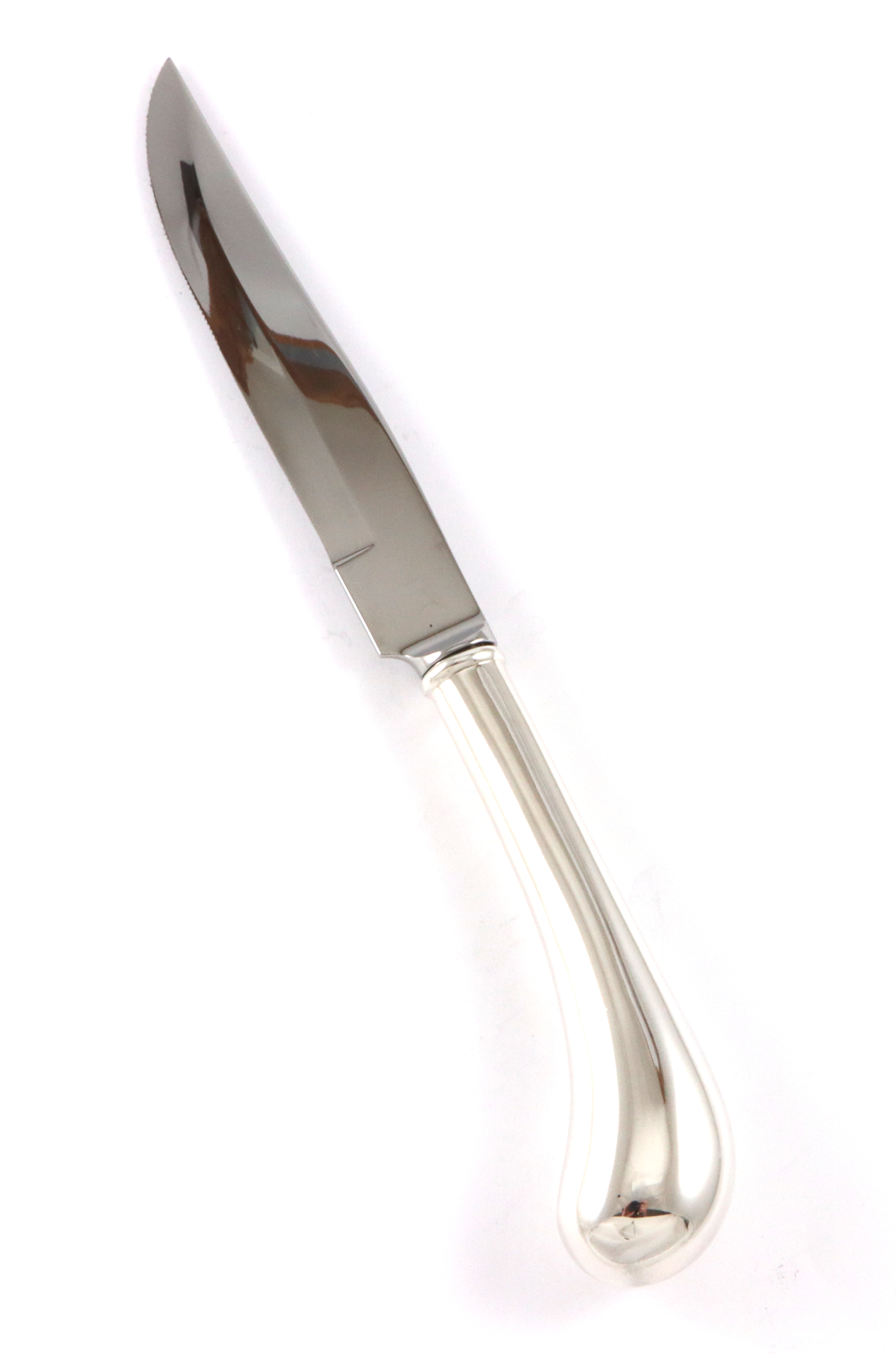 Gourme spisegaffel i sølv.