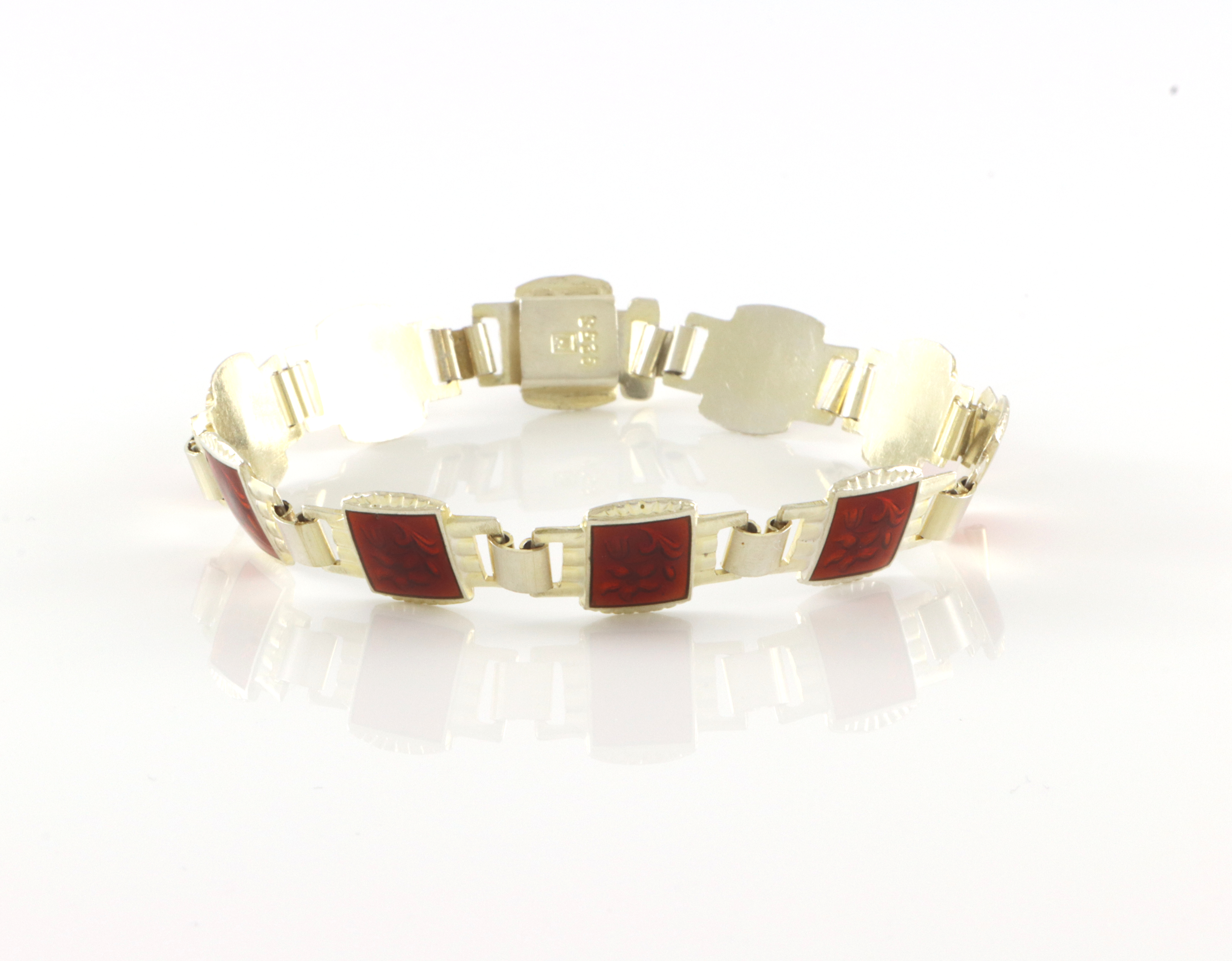 Emaljerte armlenker i sølv