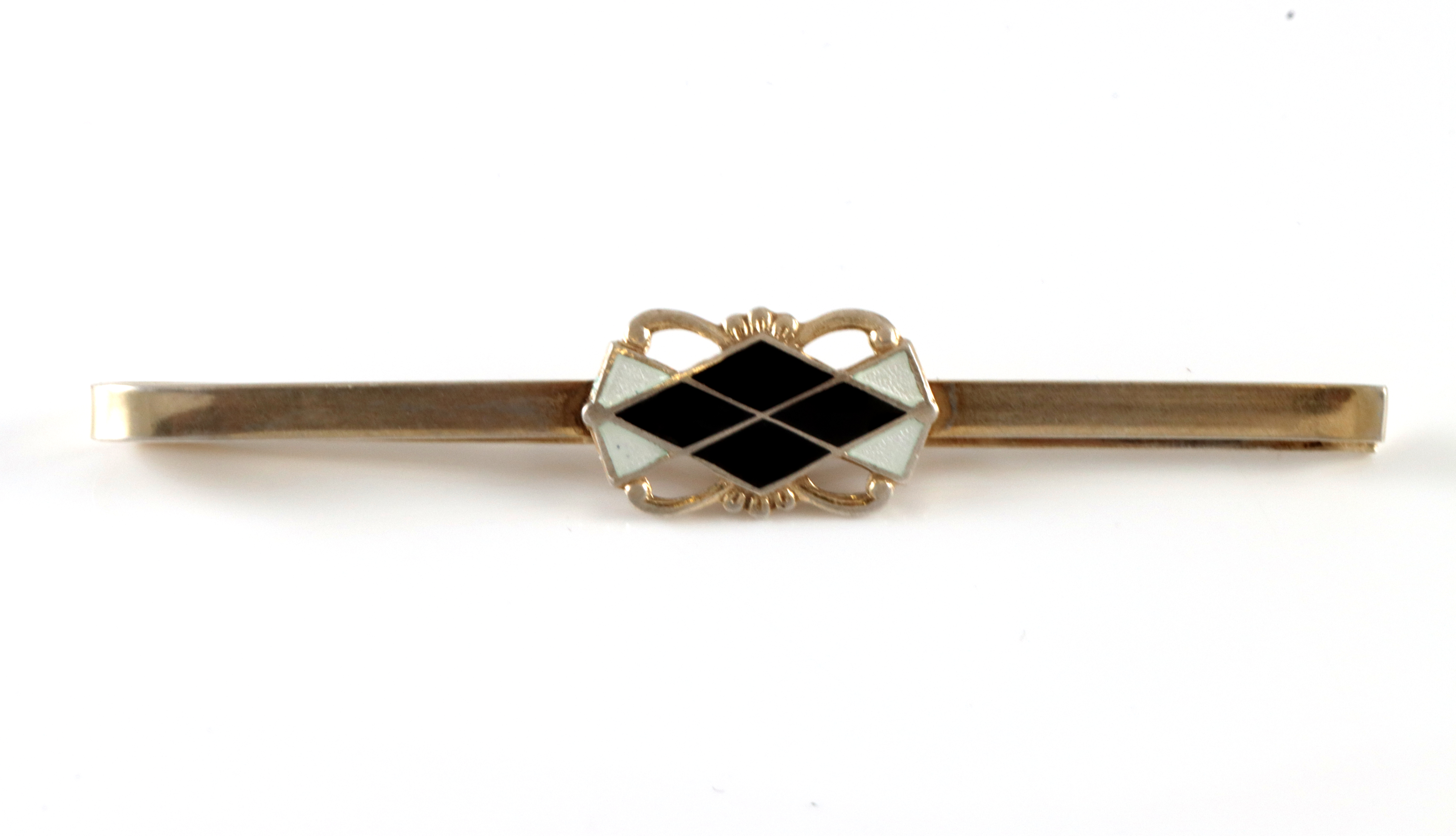 Emaljerte slipsnåler i sølv