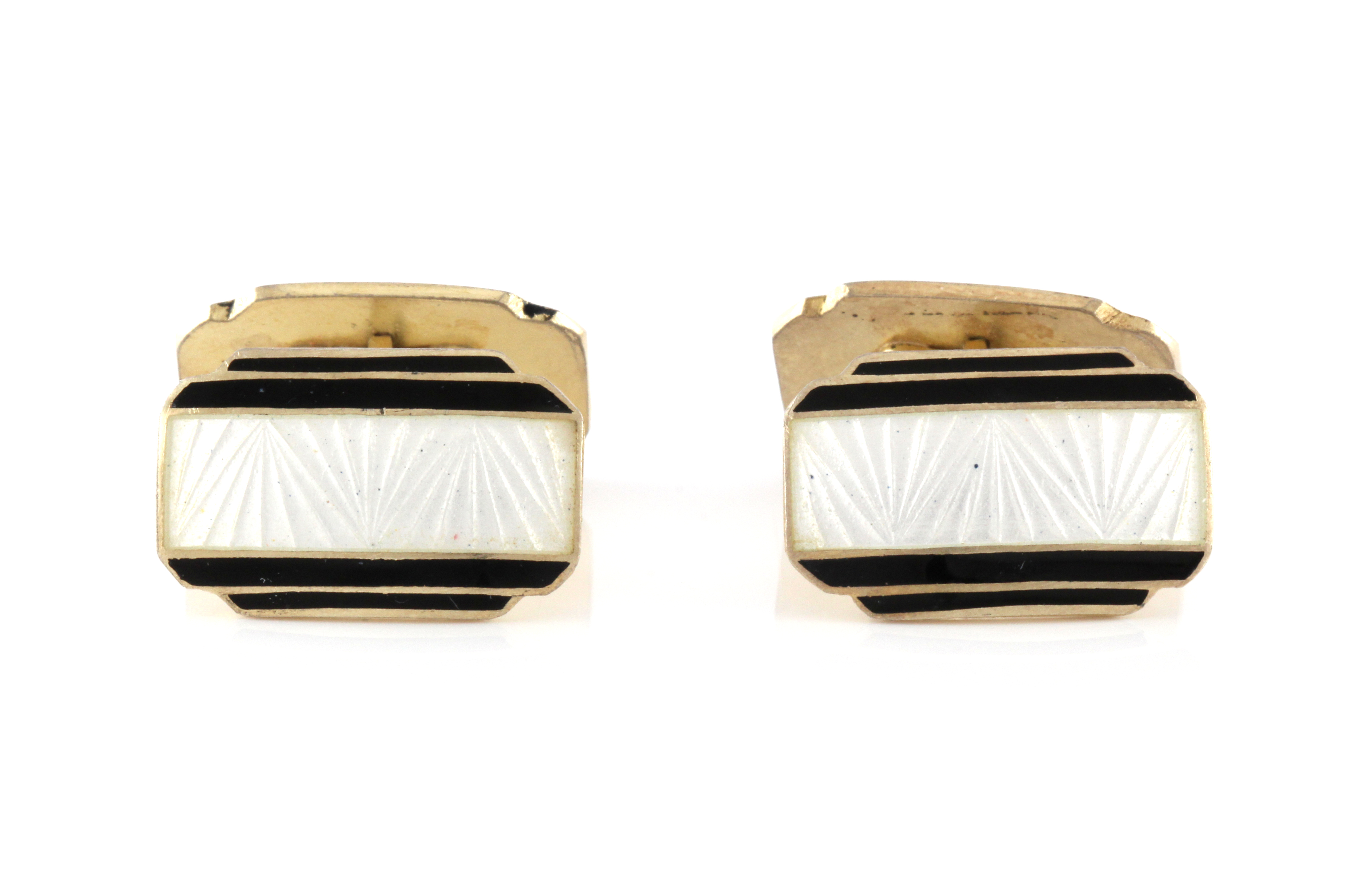 Emaljerte mansjettknapper