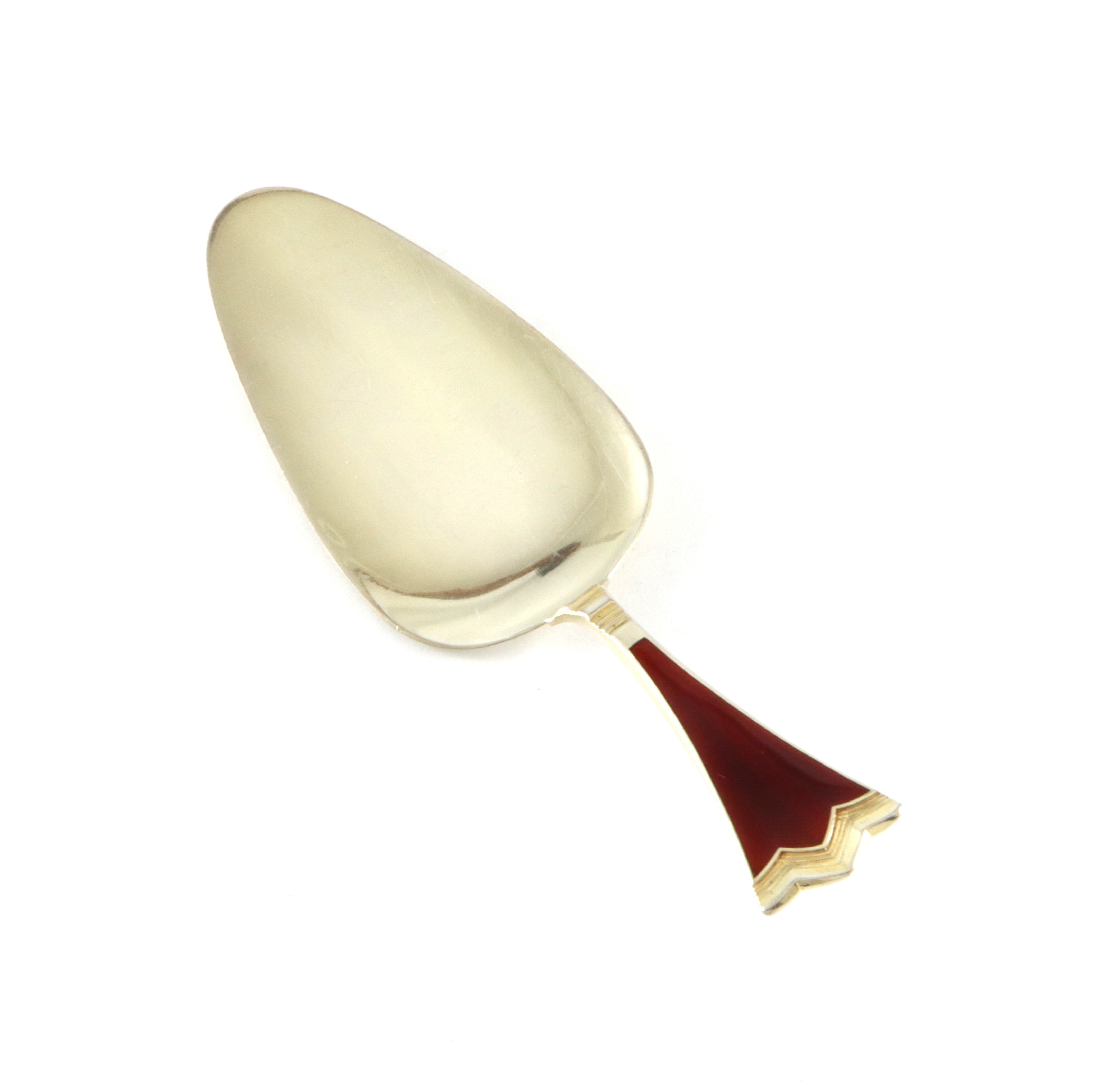 Emaljerte Serveringsdeler i sølv