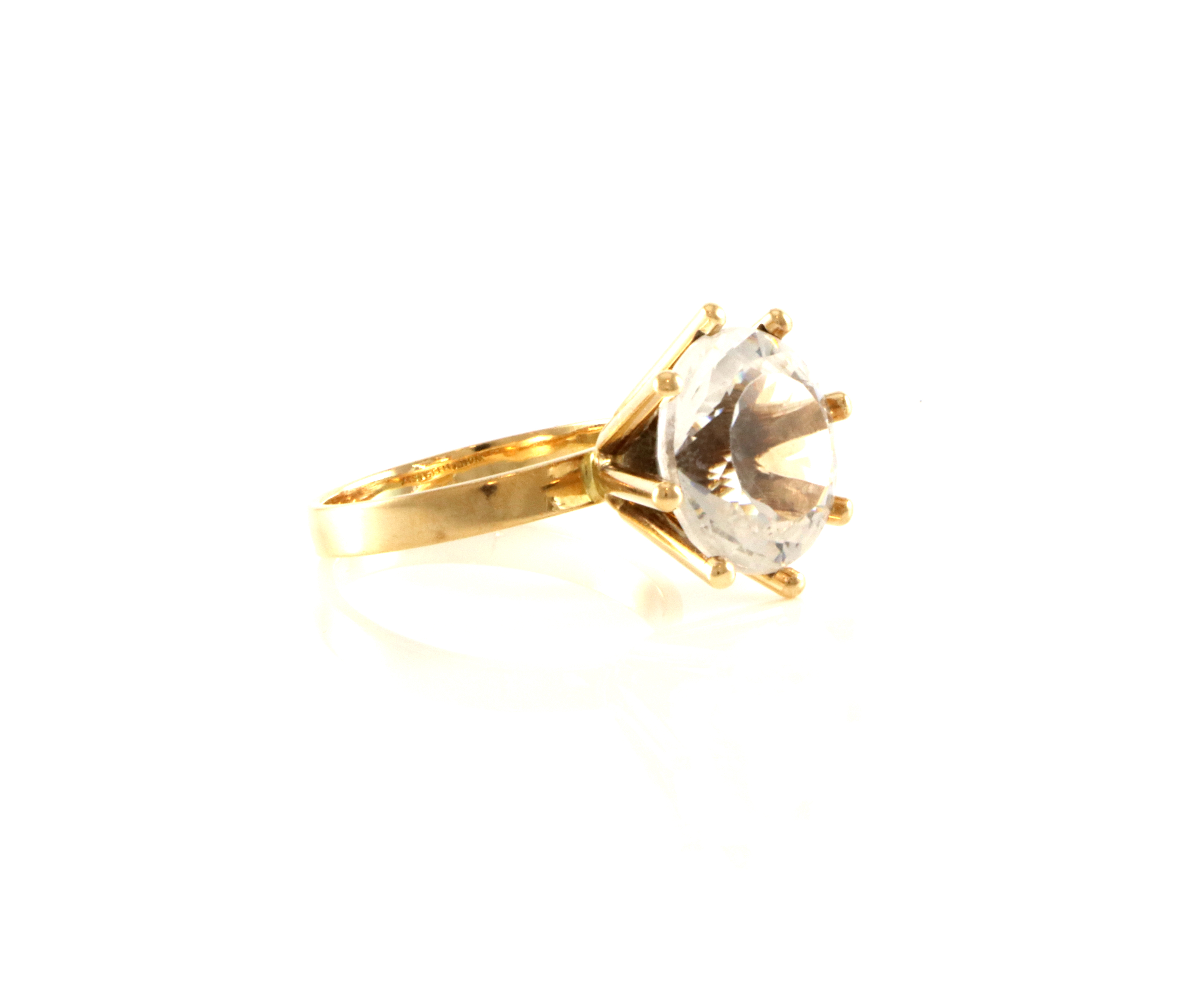 Christian Frederik Heise, København. Retro ring med bergkrystall