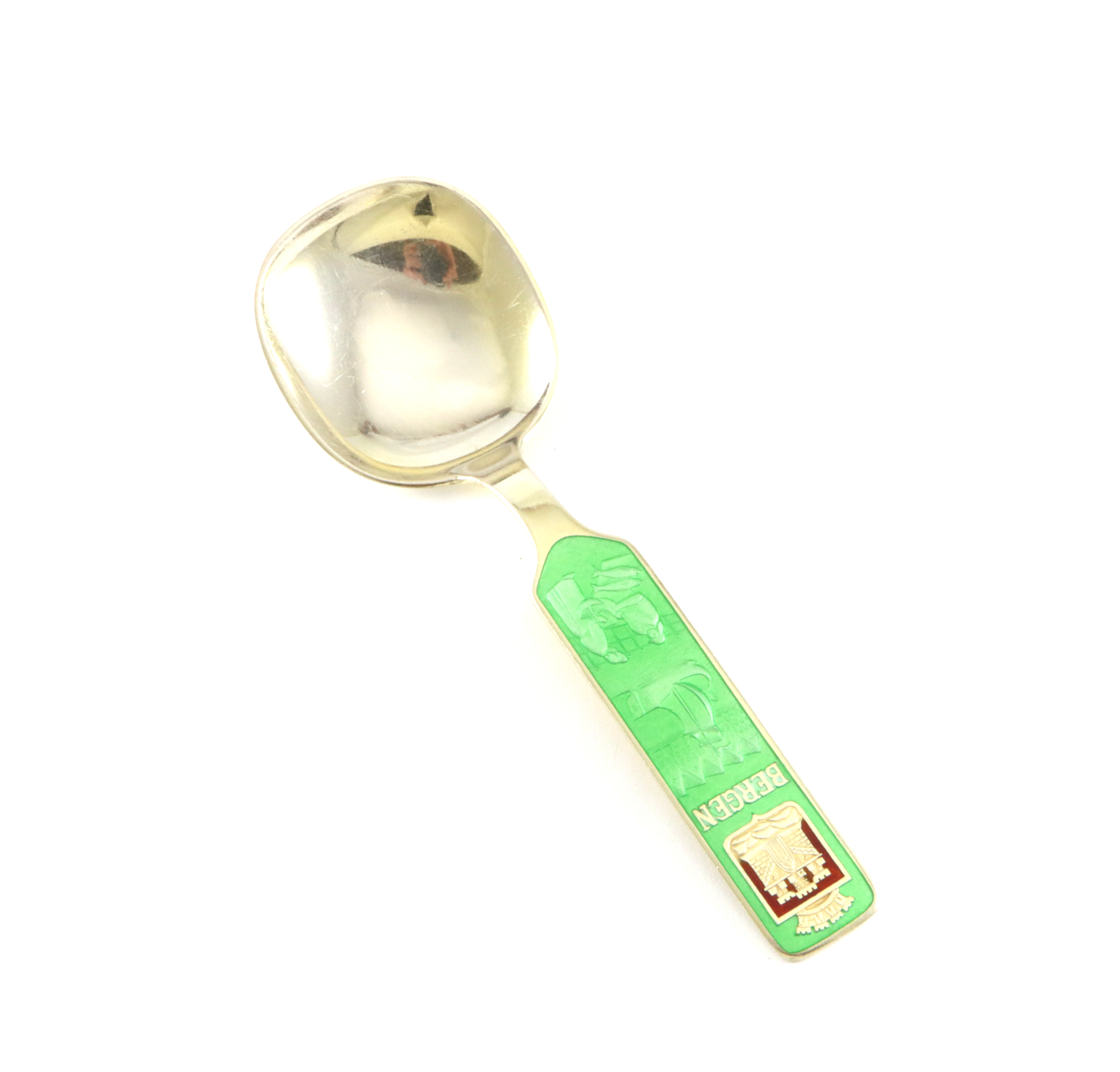 Emaljerte Serveringsdeler i sølv