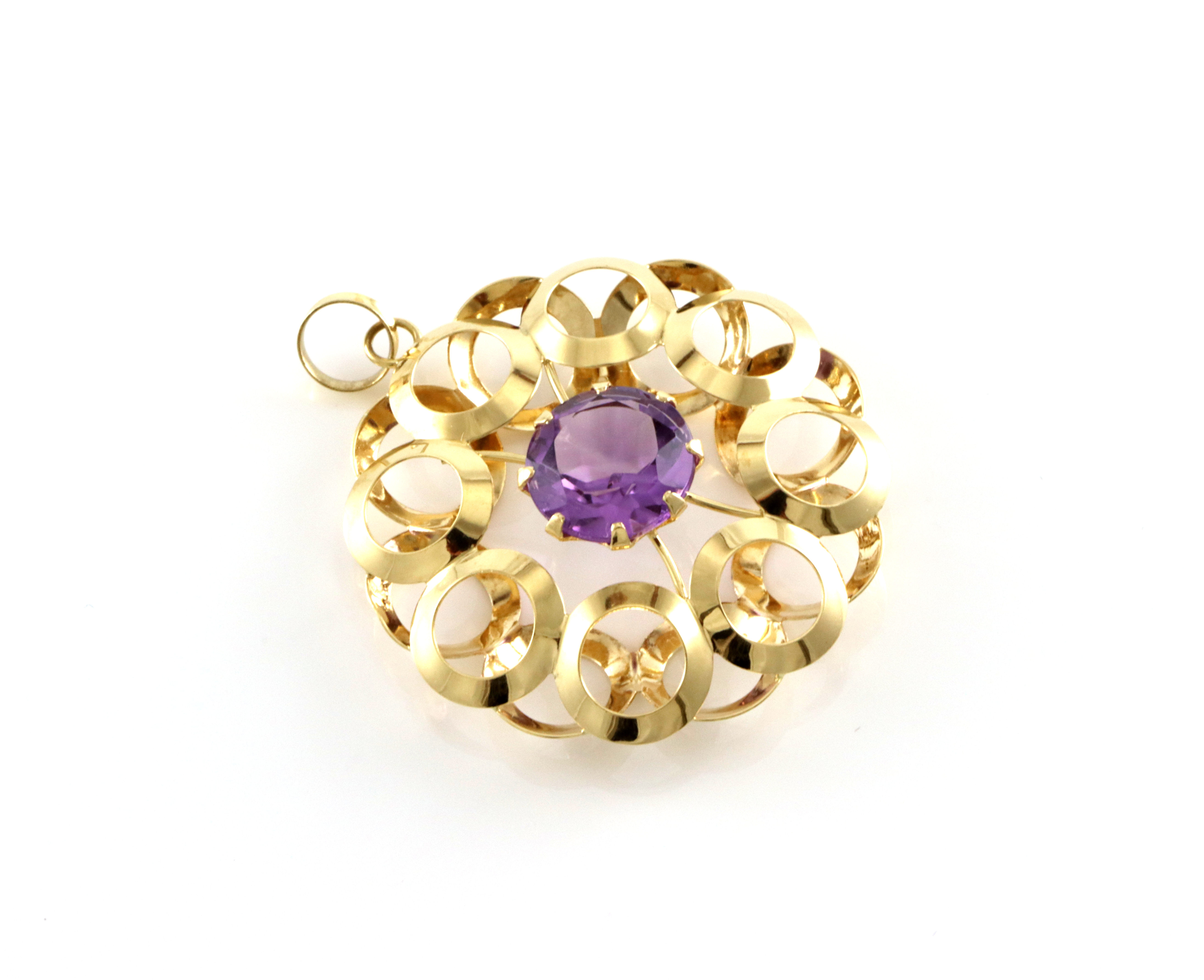 Klassiker fra Ivar T Holth. Anheng med ametyst, stor type