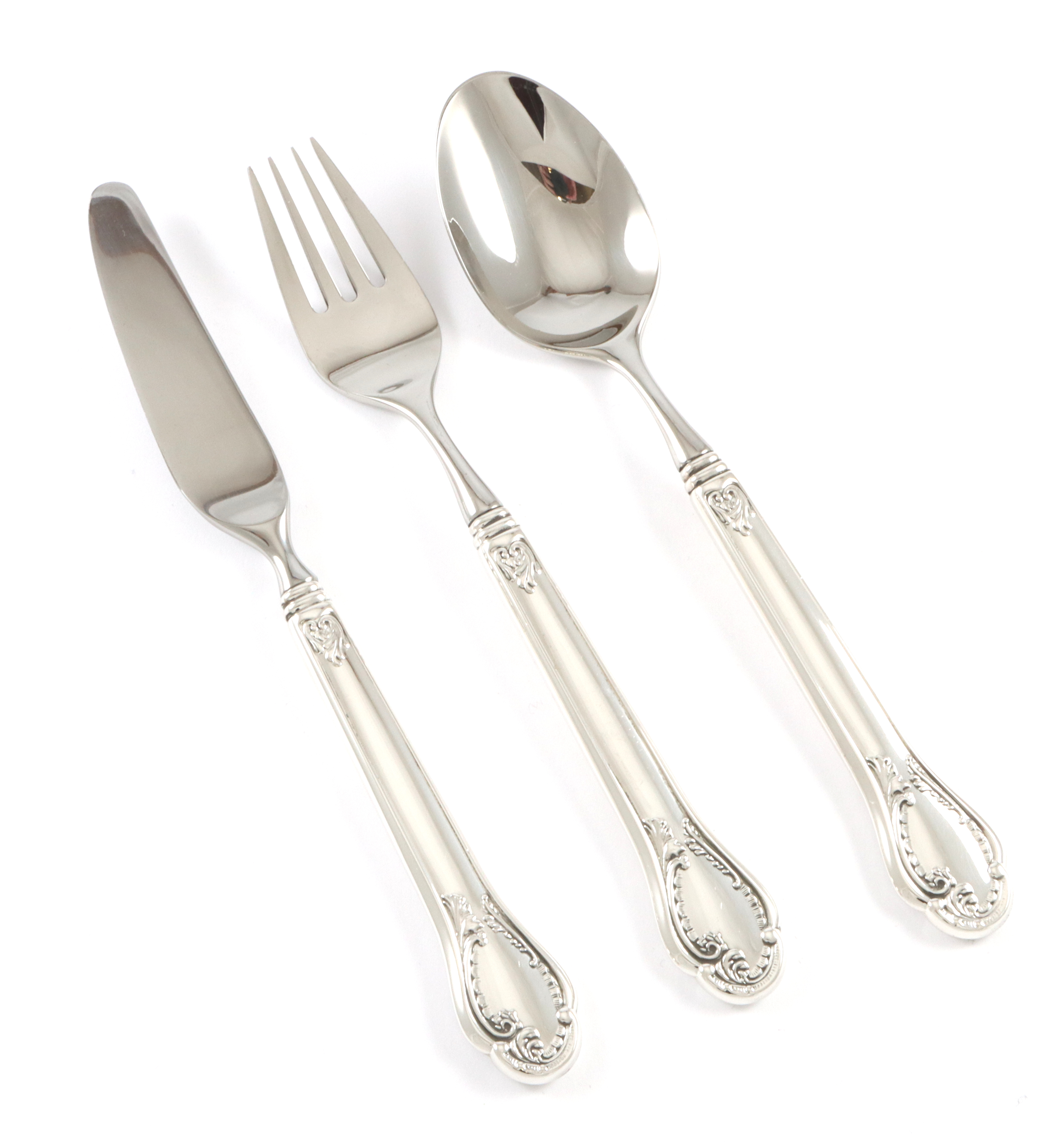 Duett spisekniv i sølv