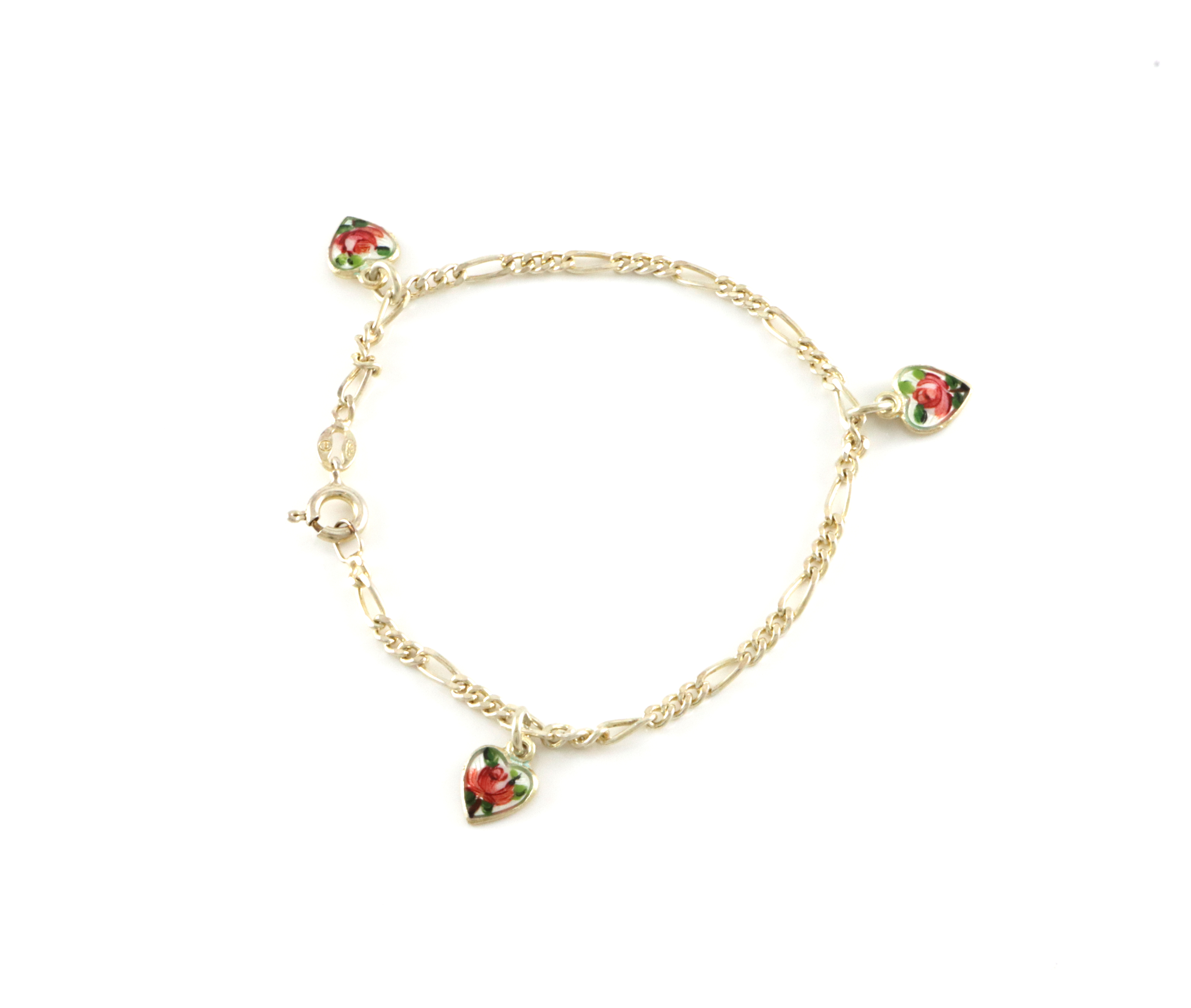 Emaljerte armlenker i sølv