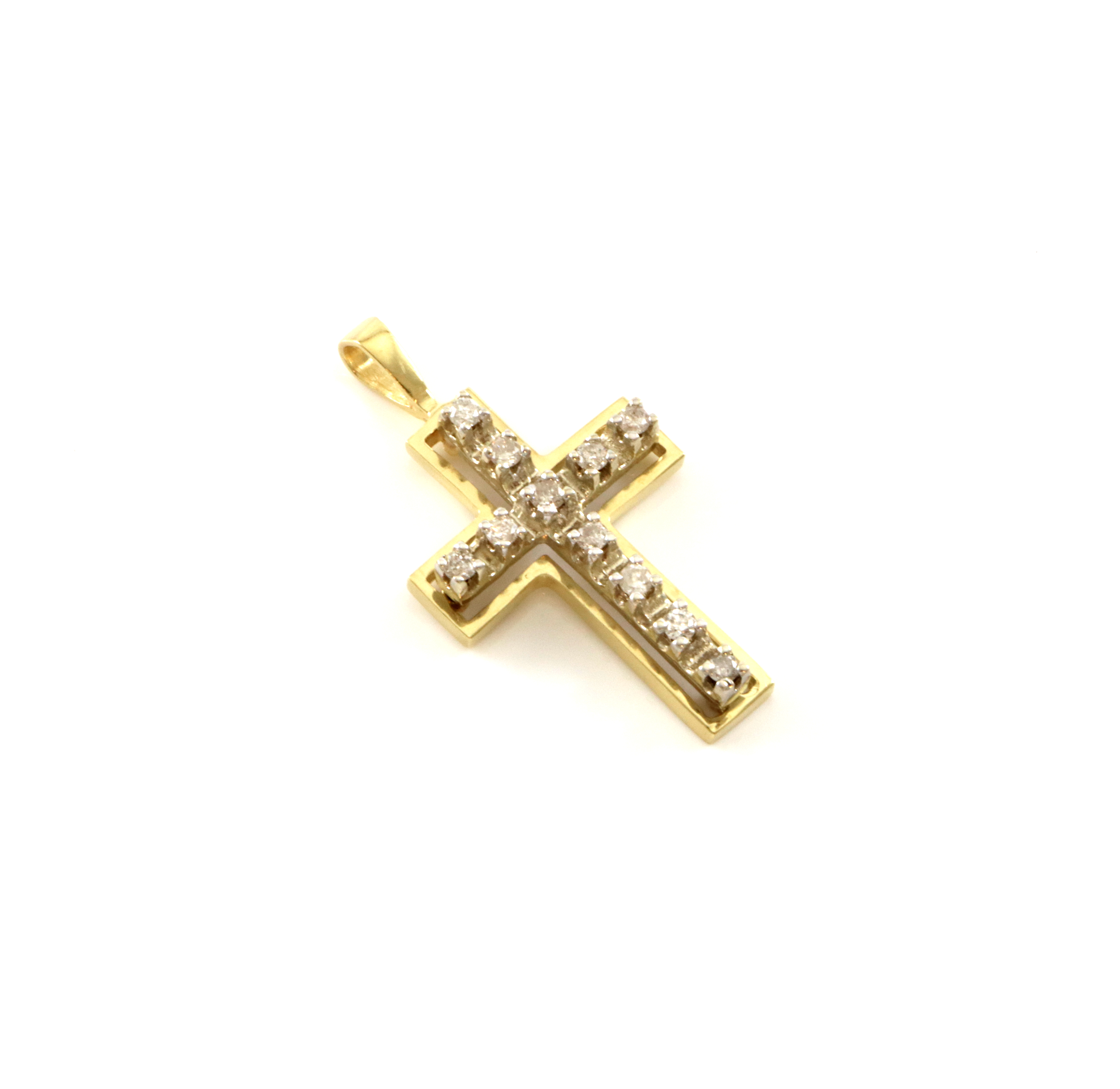 Kors med små diamanter