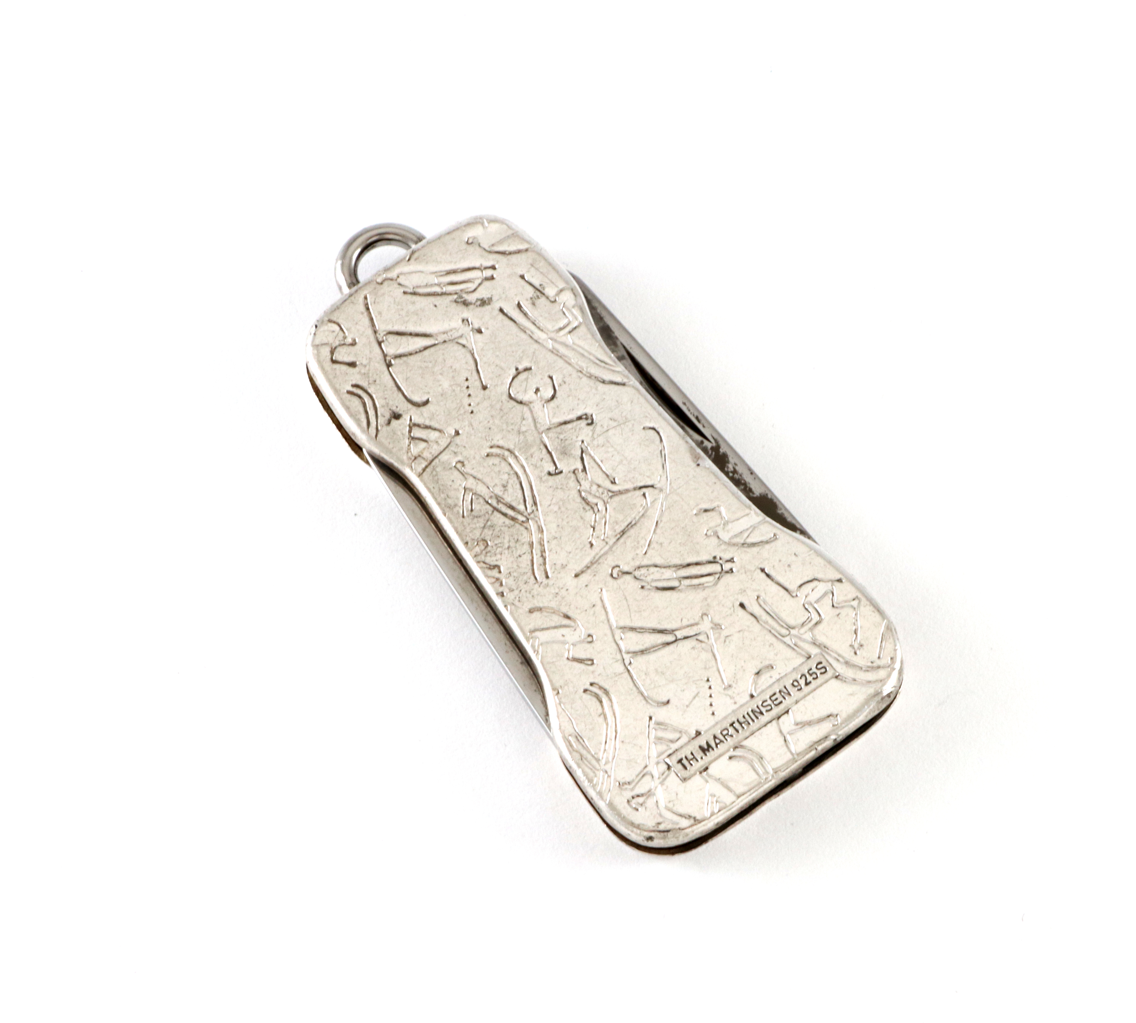 Lommekniv i sølv, fra OL på Lillehammer.