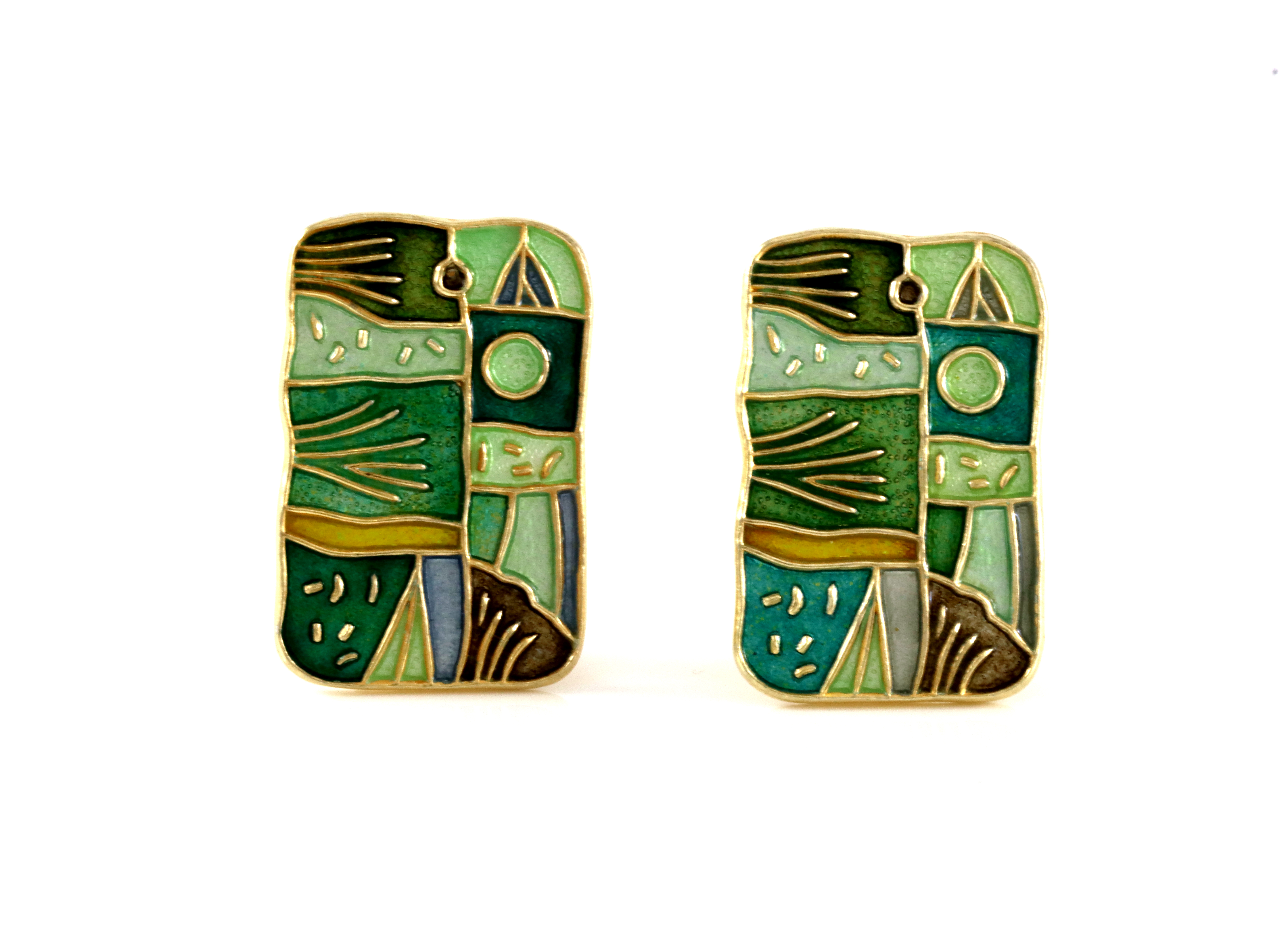 David-Andersen, emaljert ørepynt i sølv.