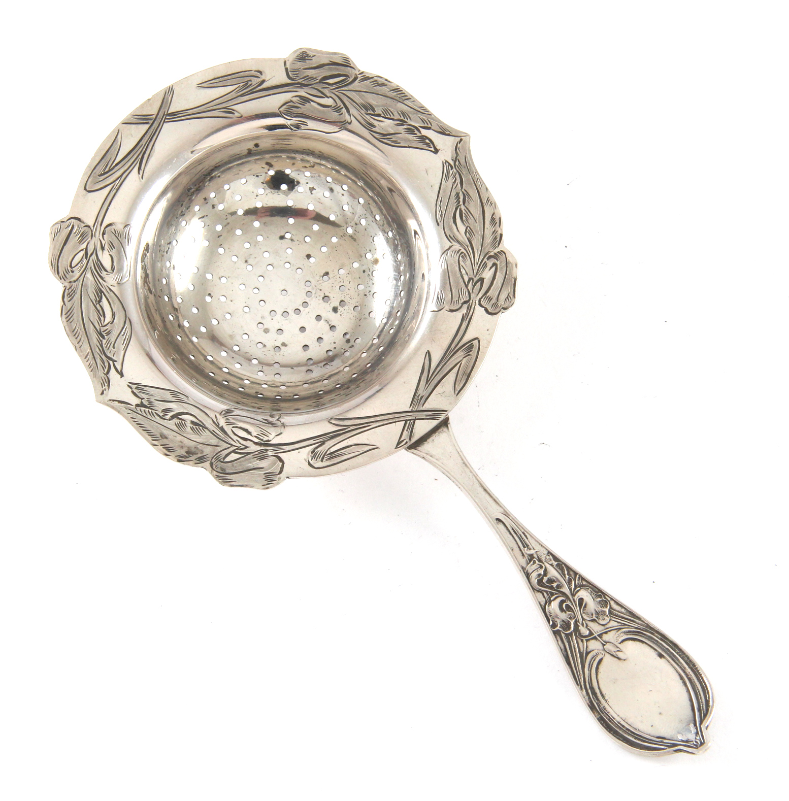 Jugendstil tesil i sølv