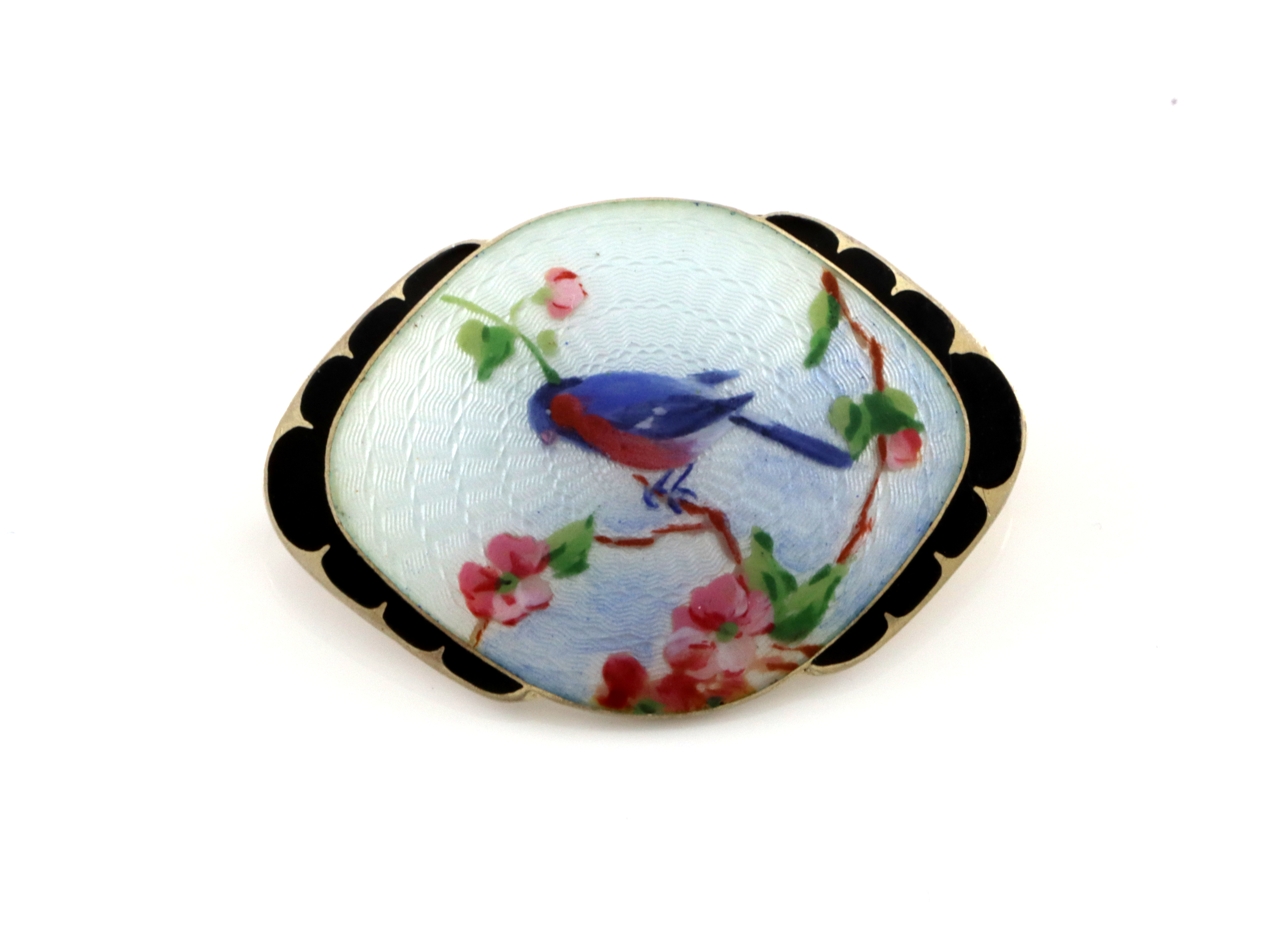 Emaljert brosje i s&#248;lv