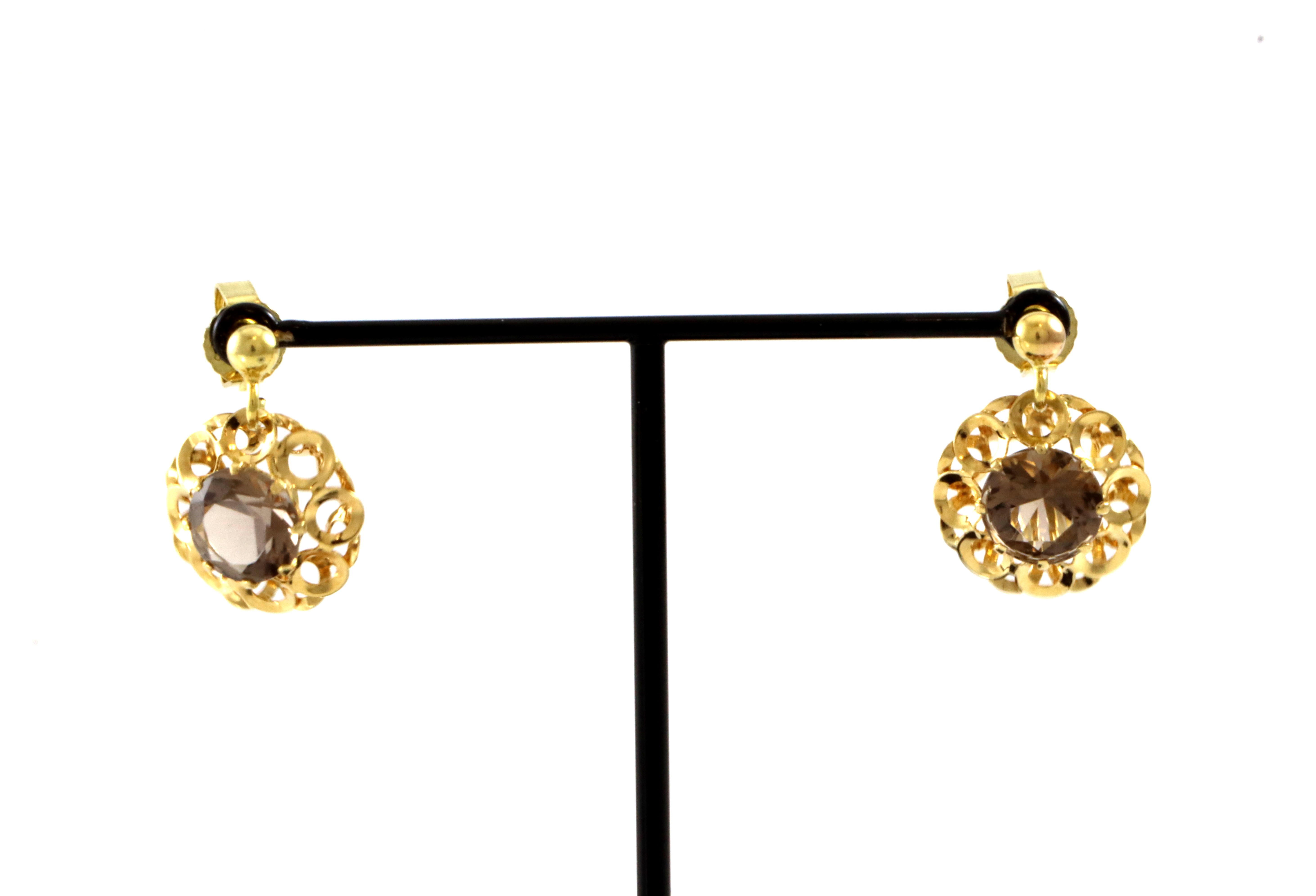 Klassiker fra Ivar T Holth. Øredobber med røykkvarts