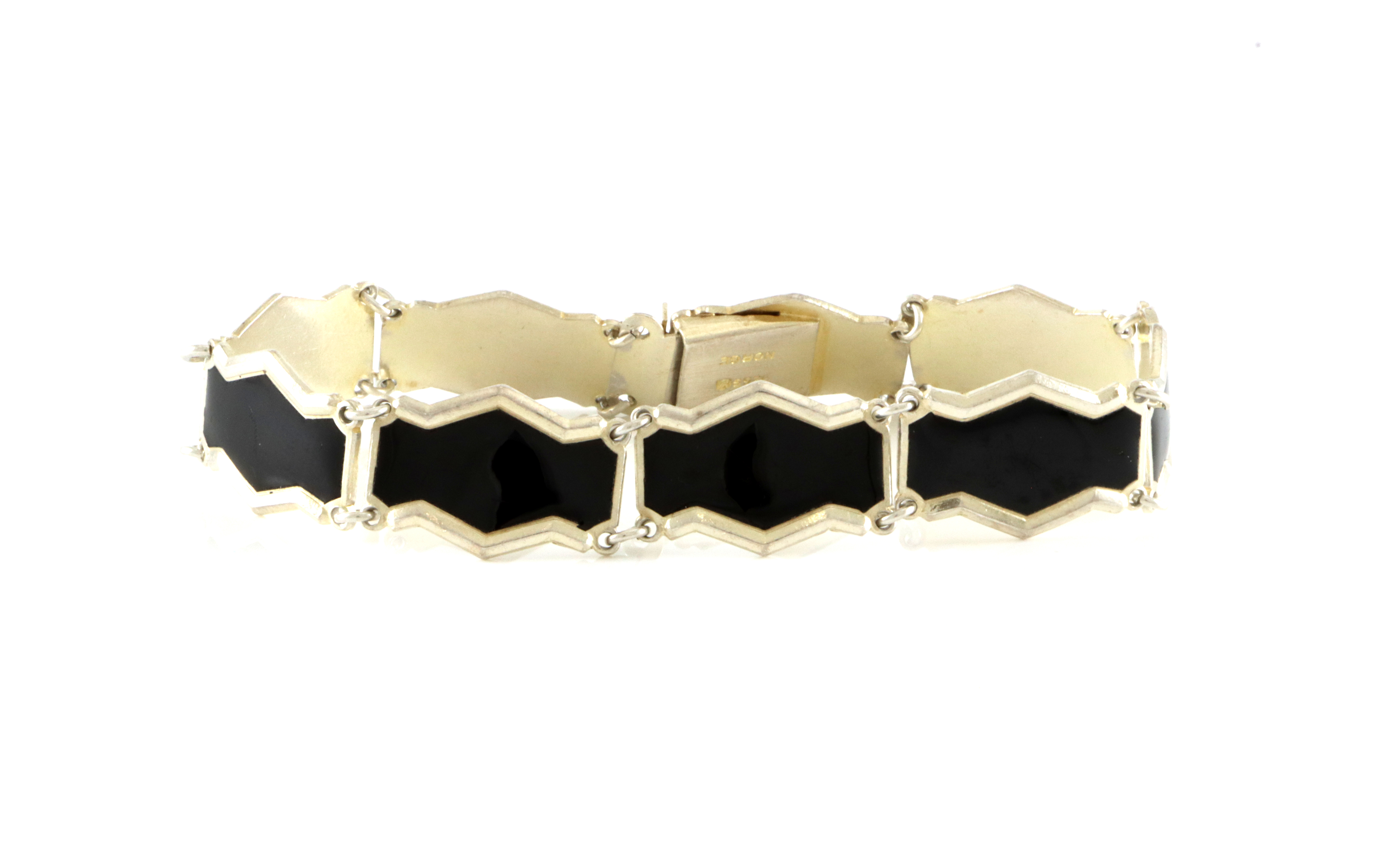 Emaljerte armlenker i sølv