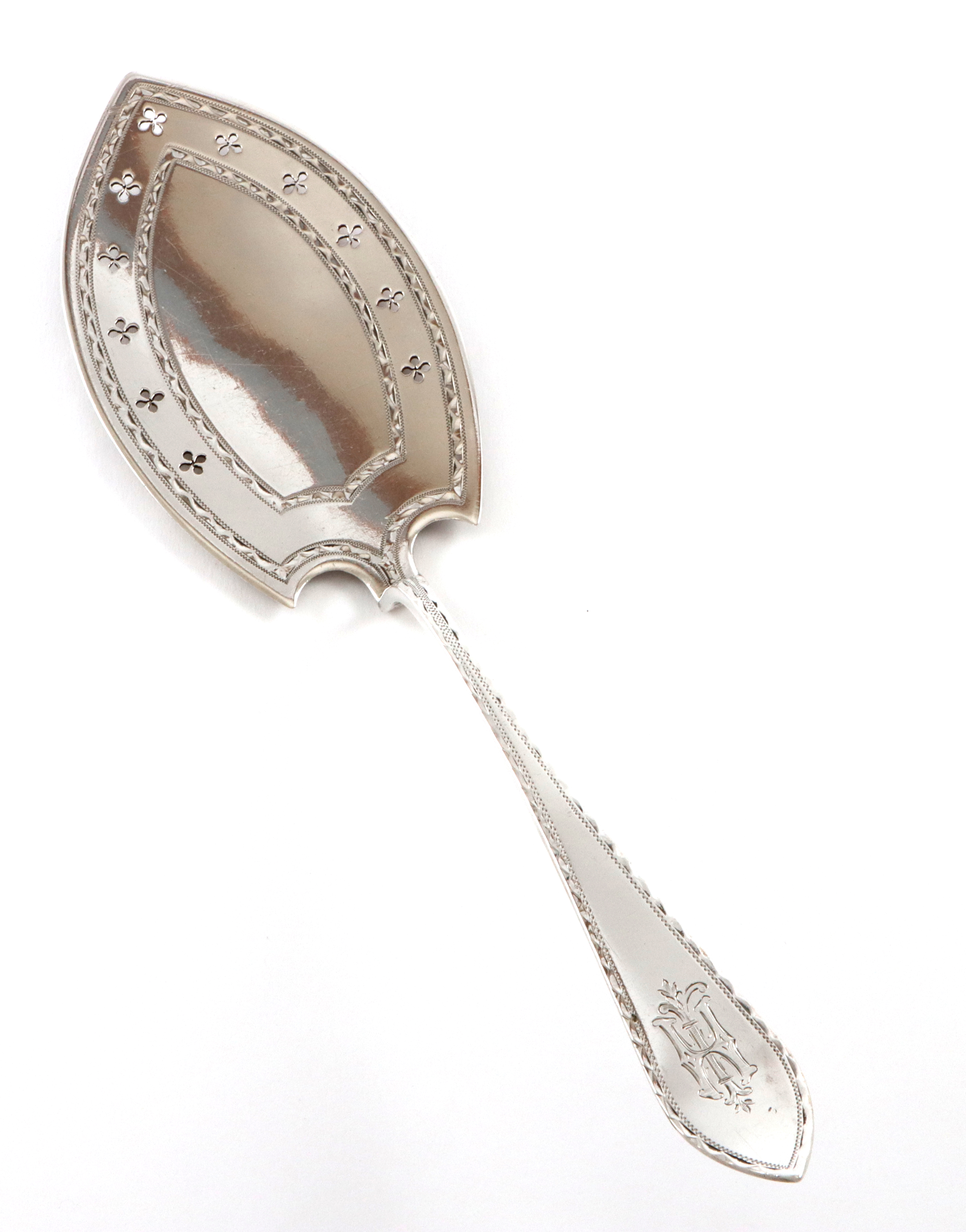 Fiskespade i sølv fra Marius Hammer.