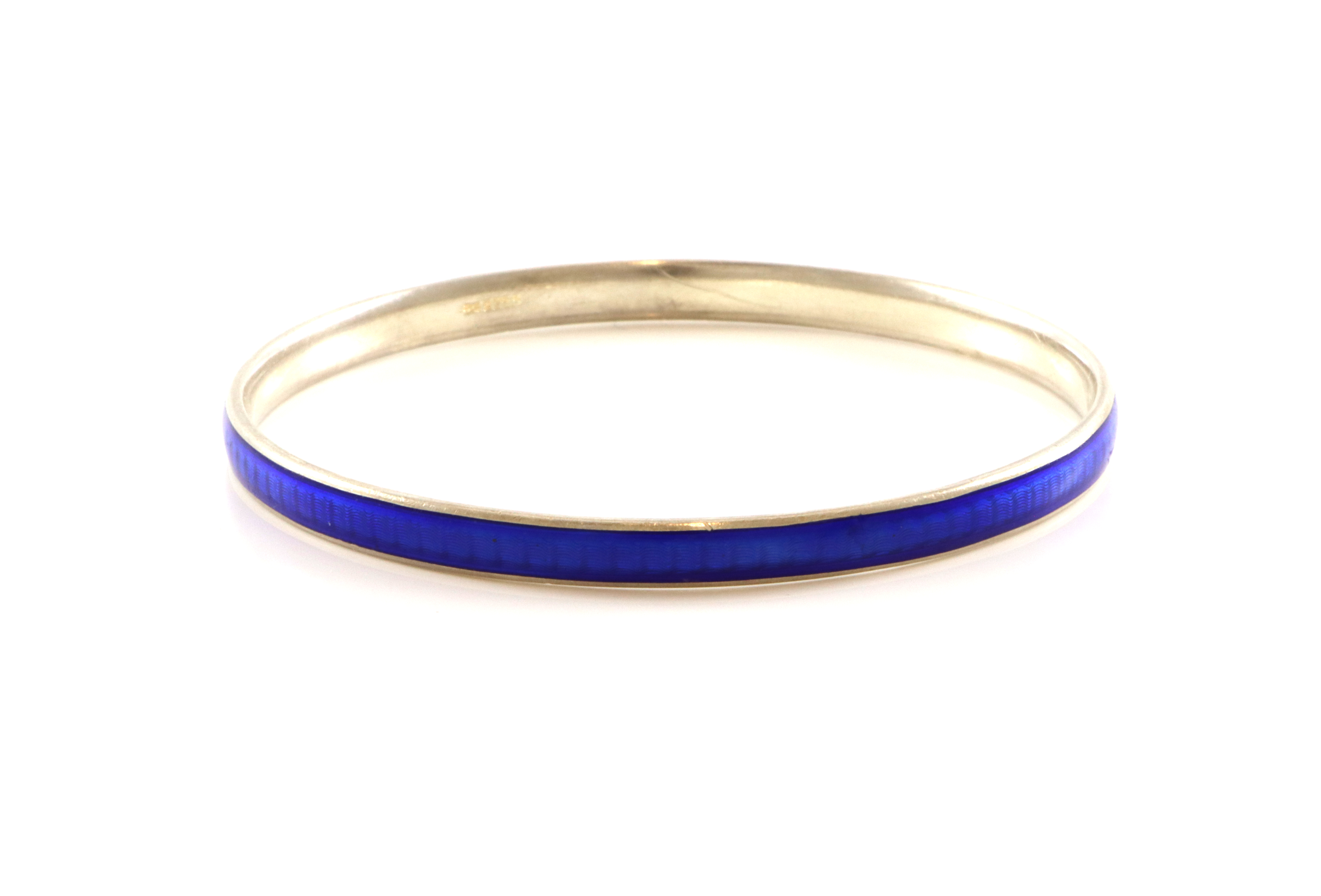 Emaljert armring i sølv