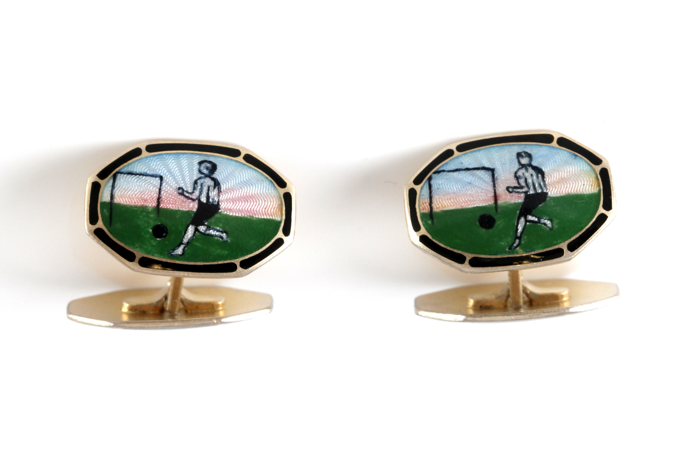 Emaljerte mansjettknapper