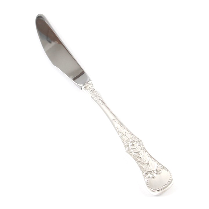 Flat Rose spisekniv i sølv