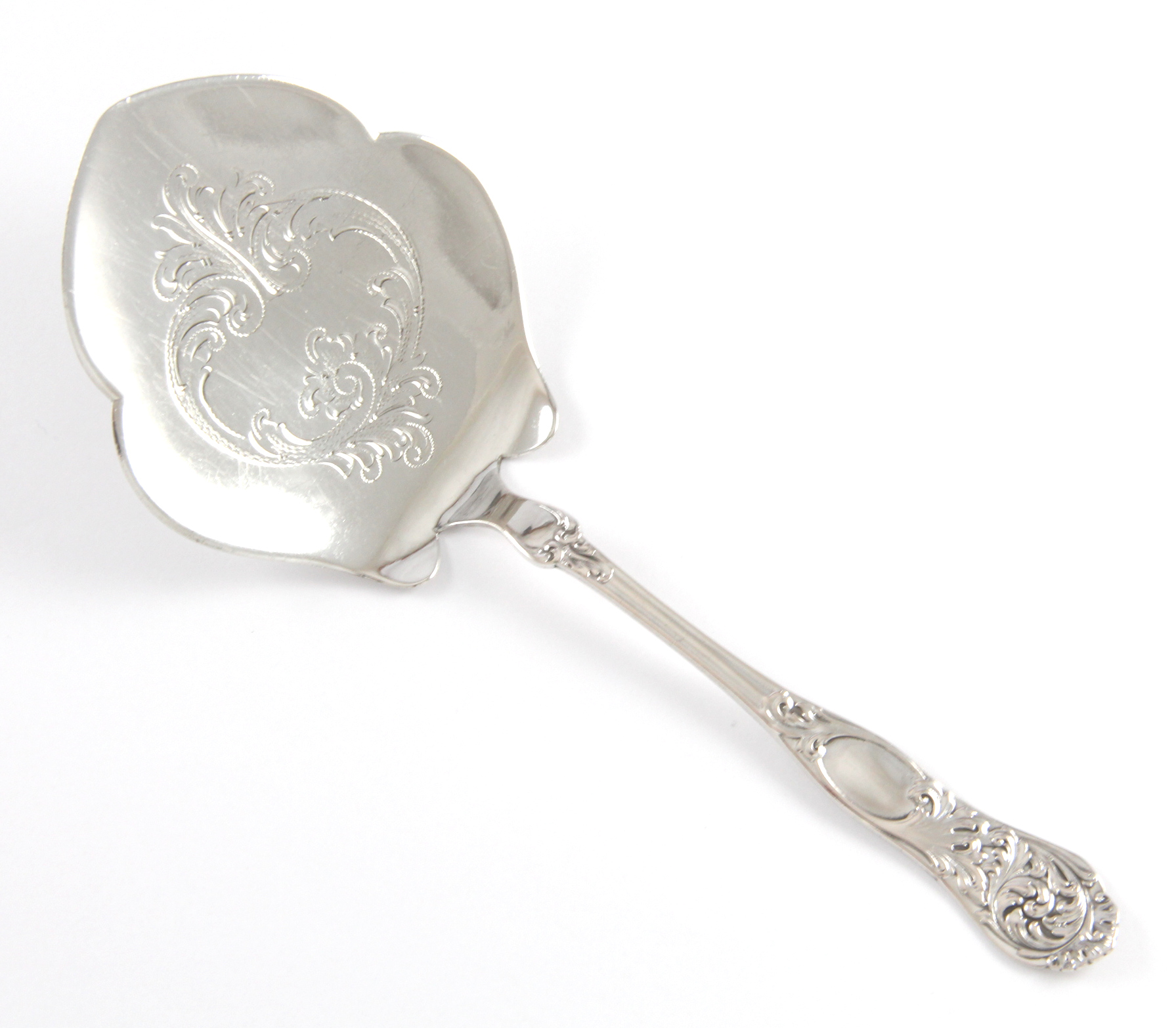 Bonderokokko serveringsspade i sølv