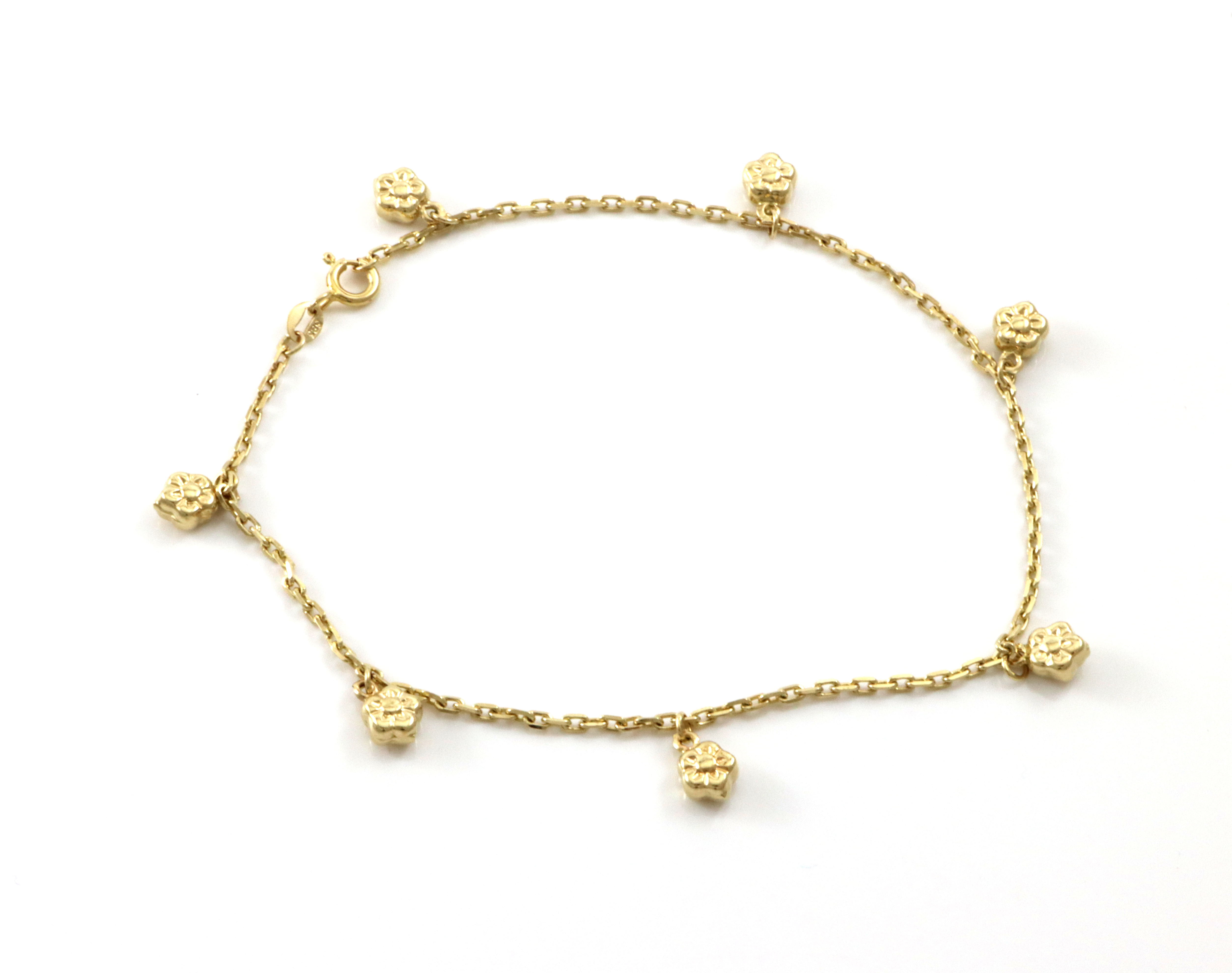 Anker fotlenke med charms. 24,5 cm