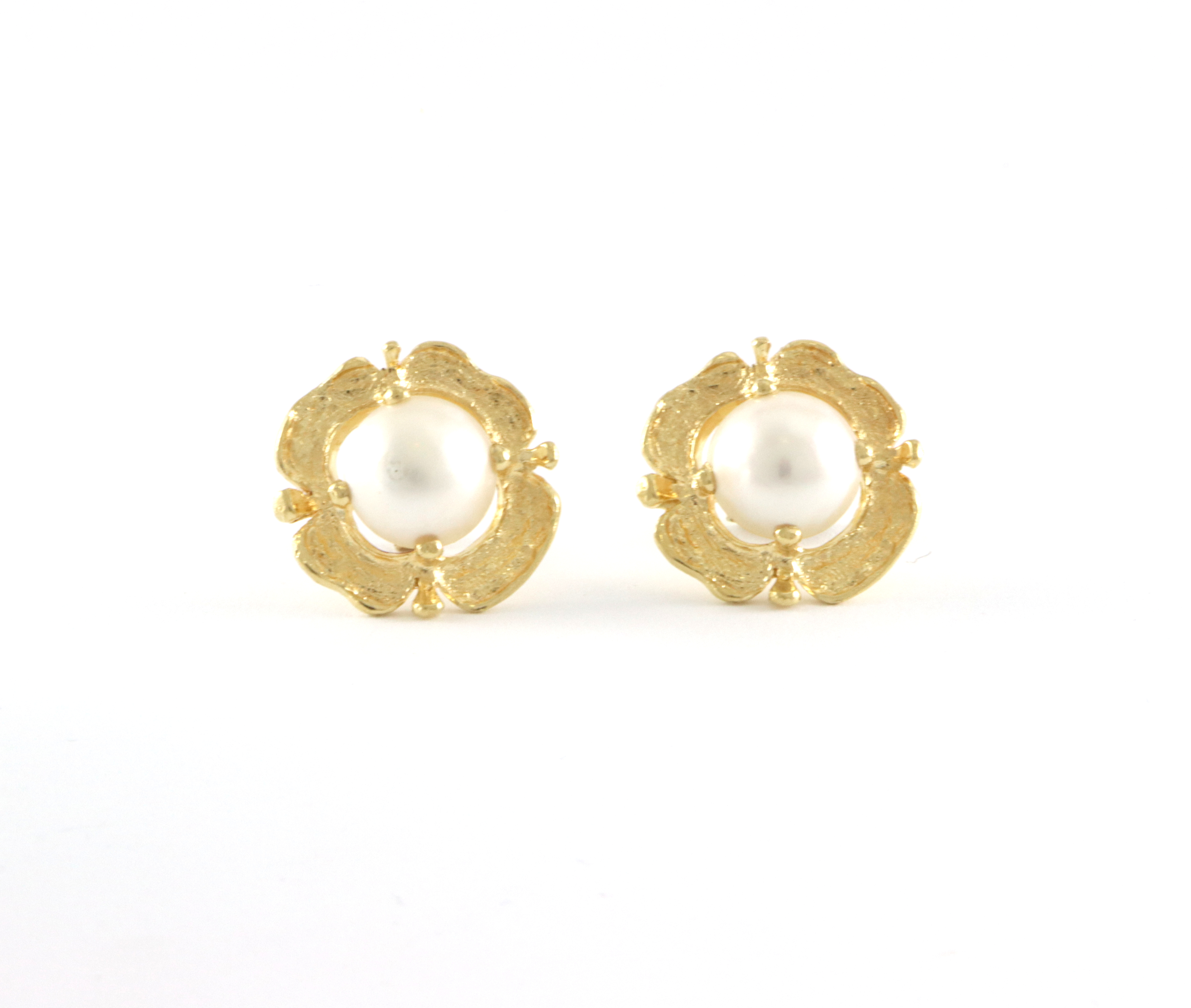 Store nydelige øredobber med mabeperler. Homstvedt, Bergen