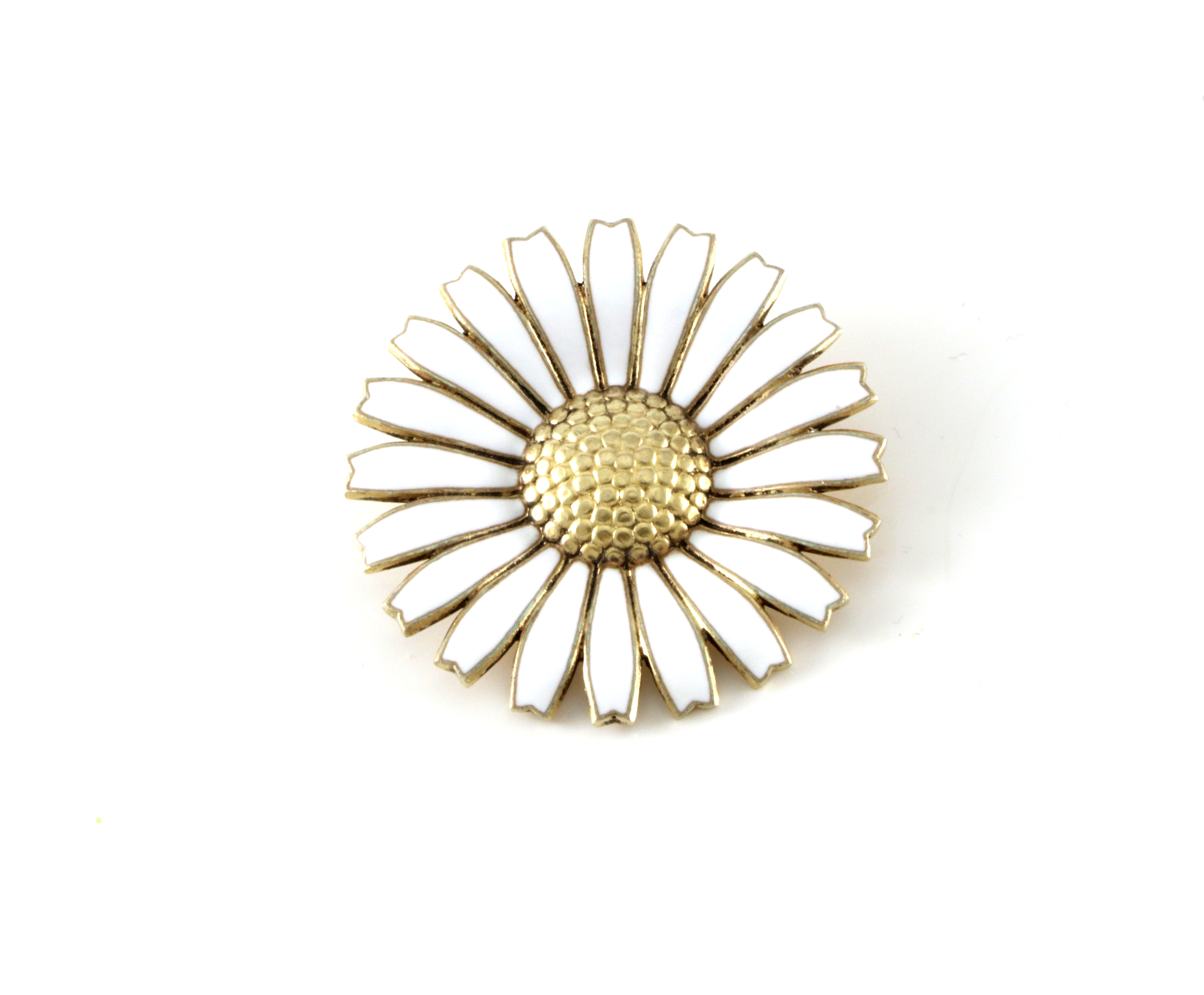 Emaljert brosje i sølv