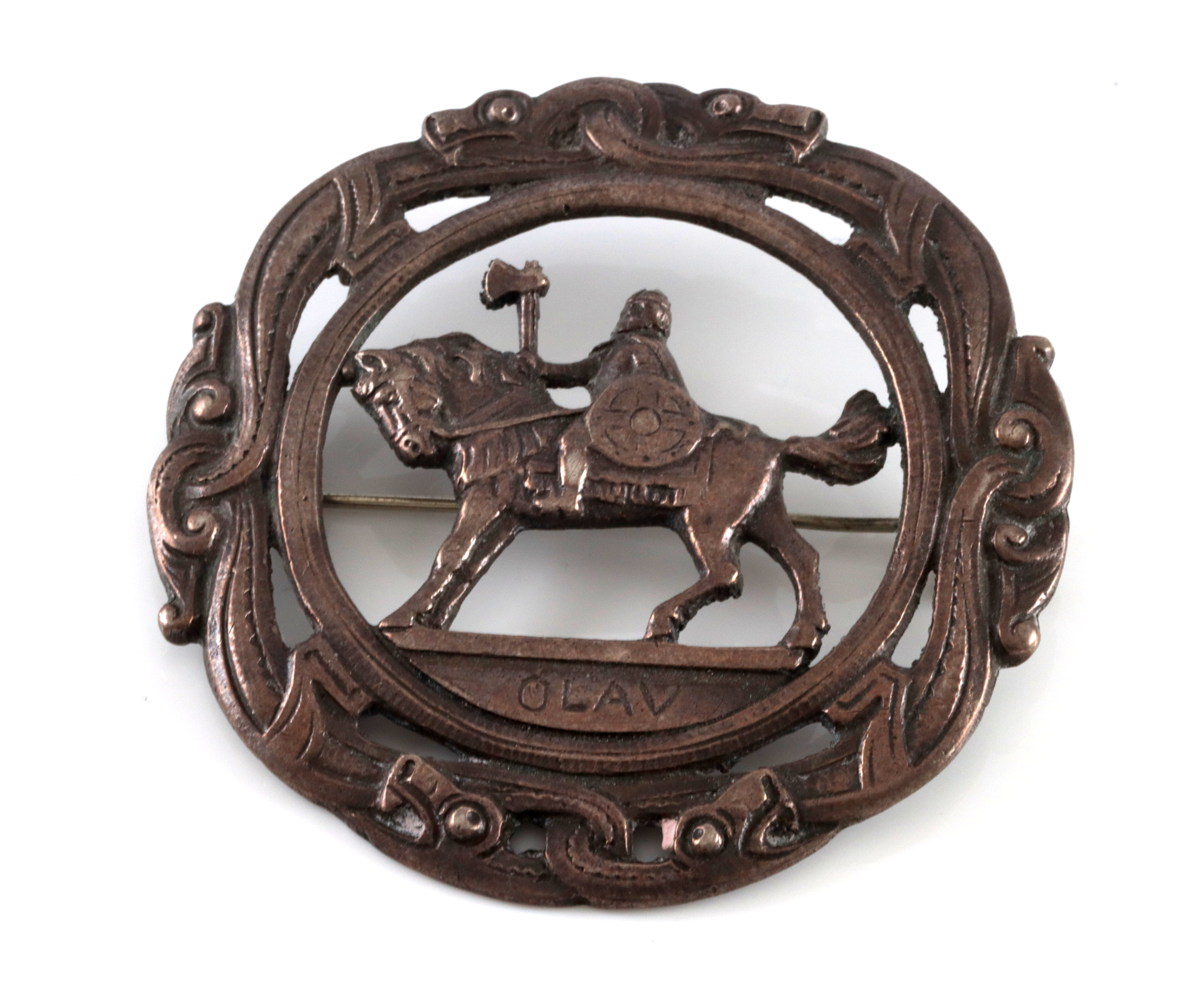 Nasjonalromantisk brosje i sølv