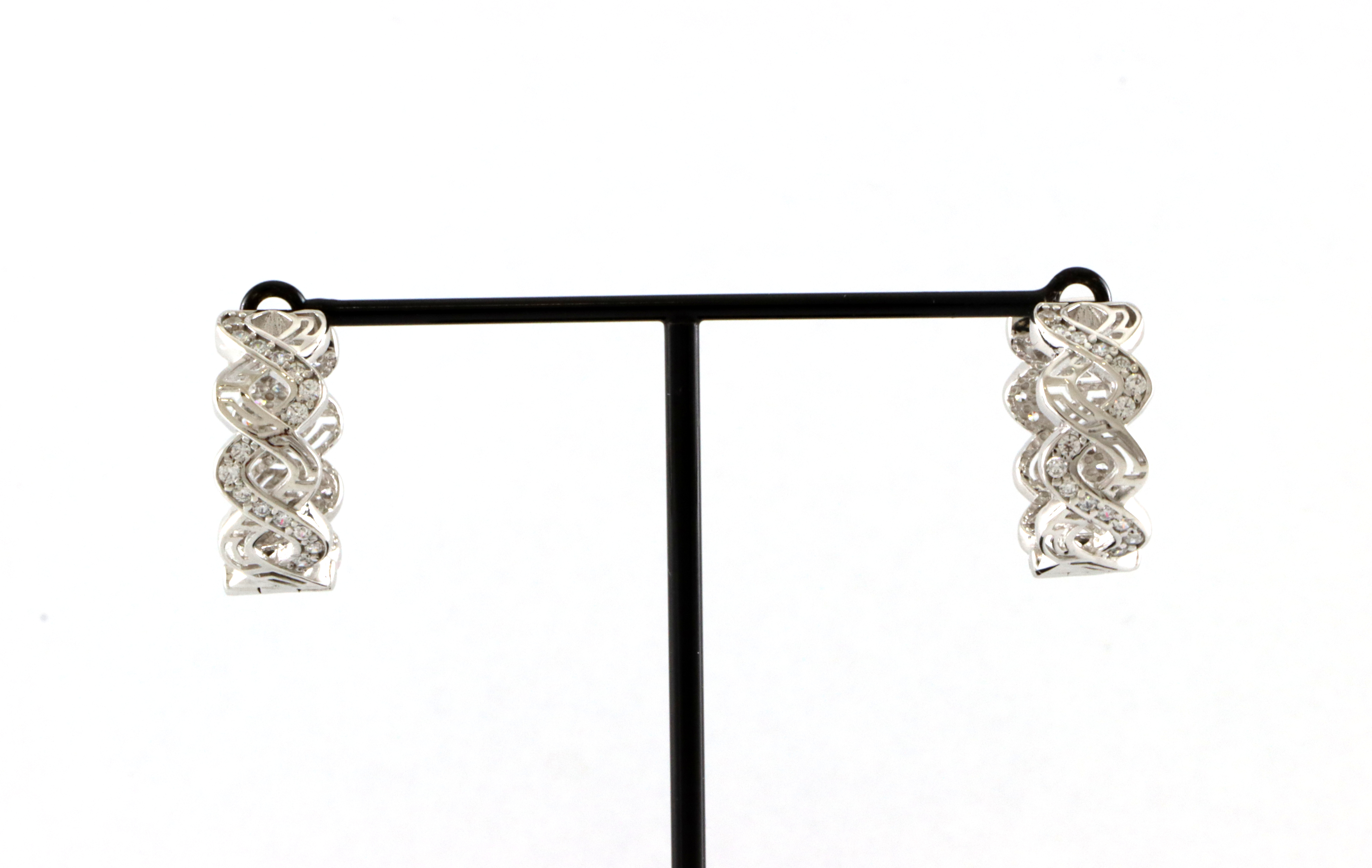 Øreringer/Kreoler med blanke steiner