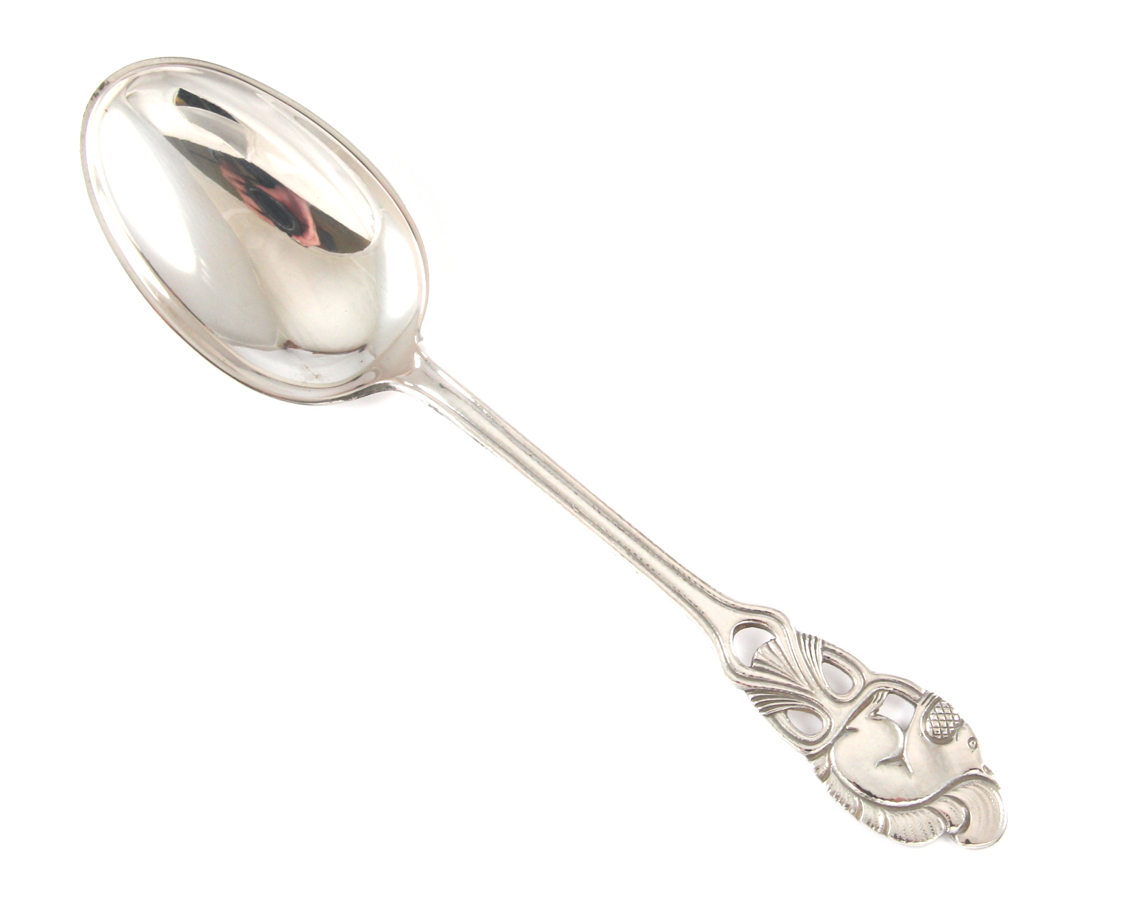 Ekorn spiseskje i sølv