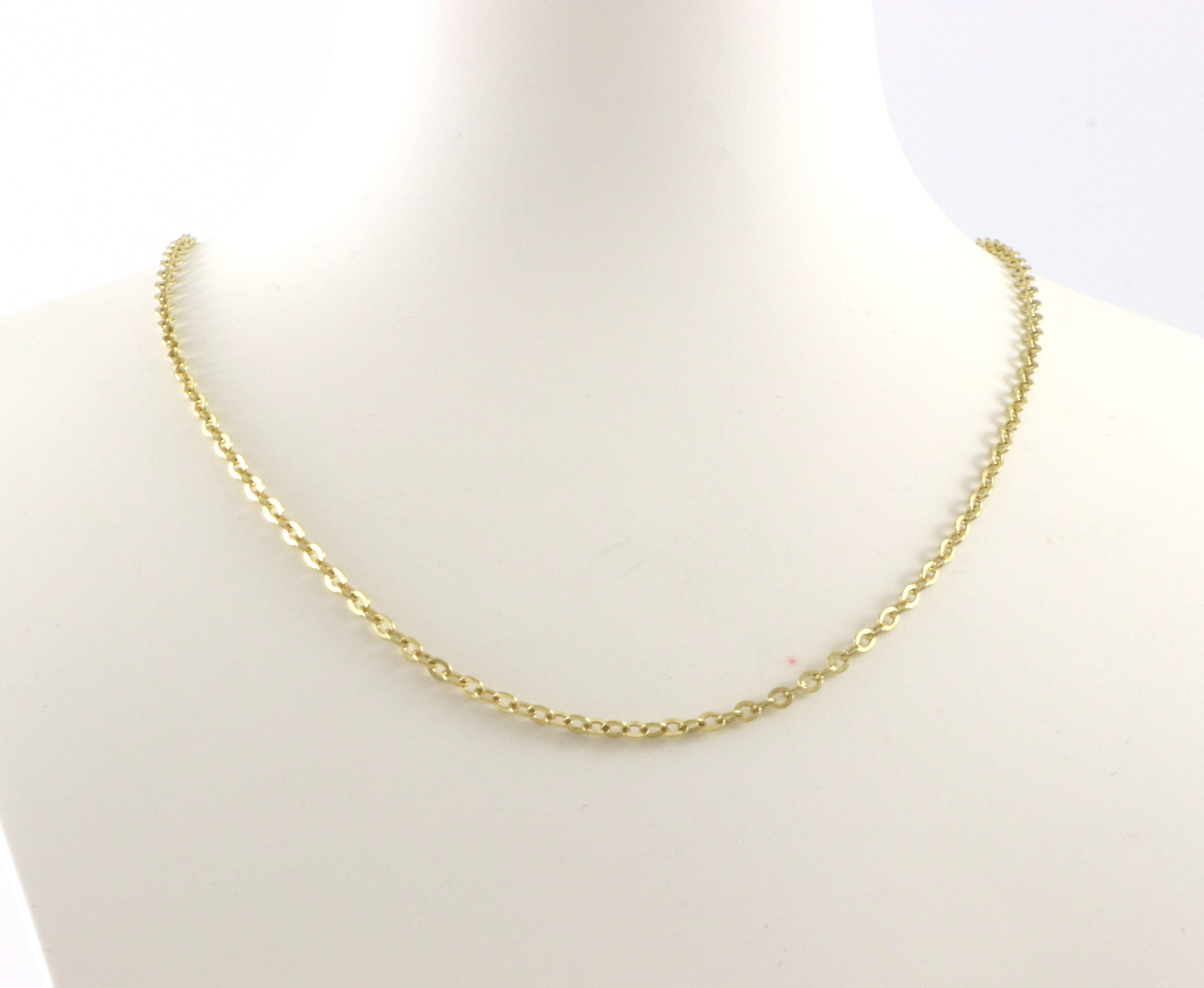 Ertekjede/Rund anker. Anhengslenke. 47 cm