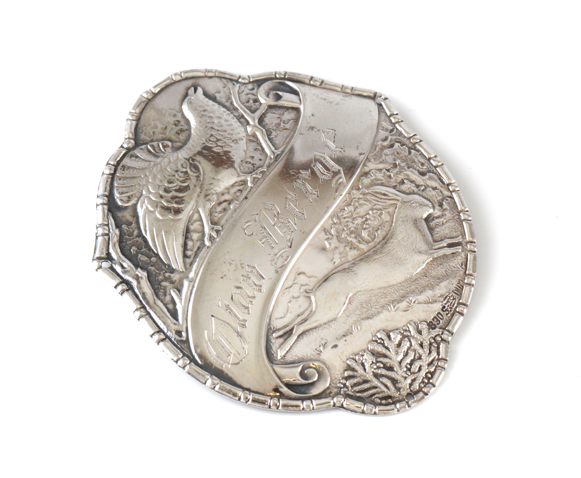 Frakkeskjold i sølv