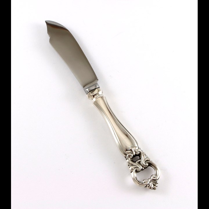 Barokk II smørkniv i sølv
