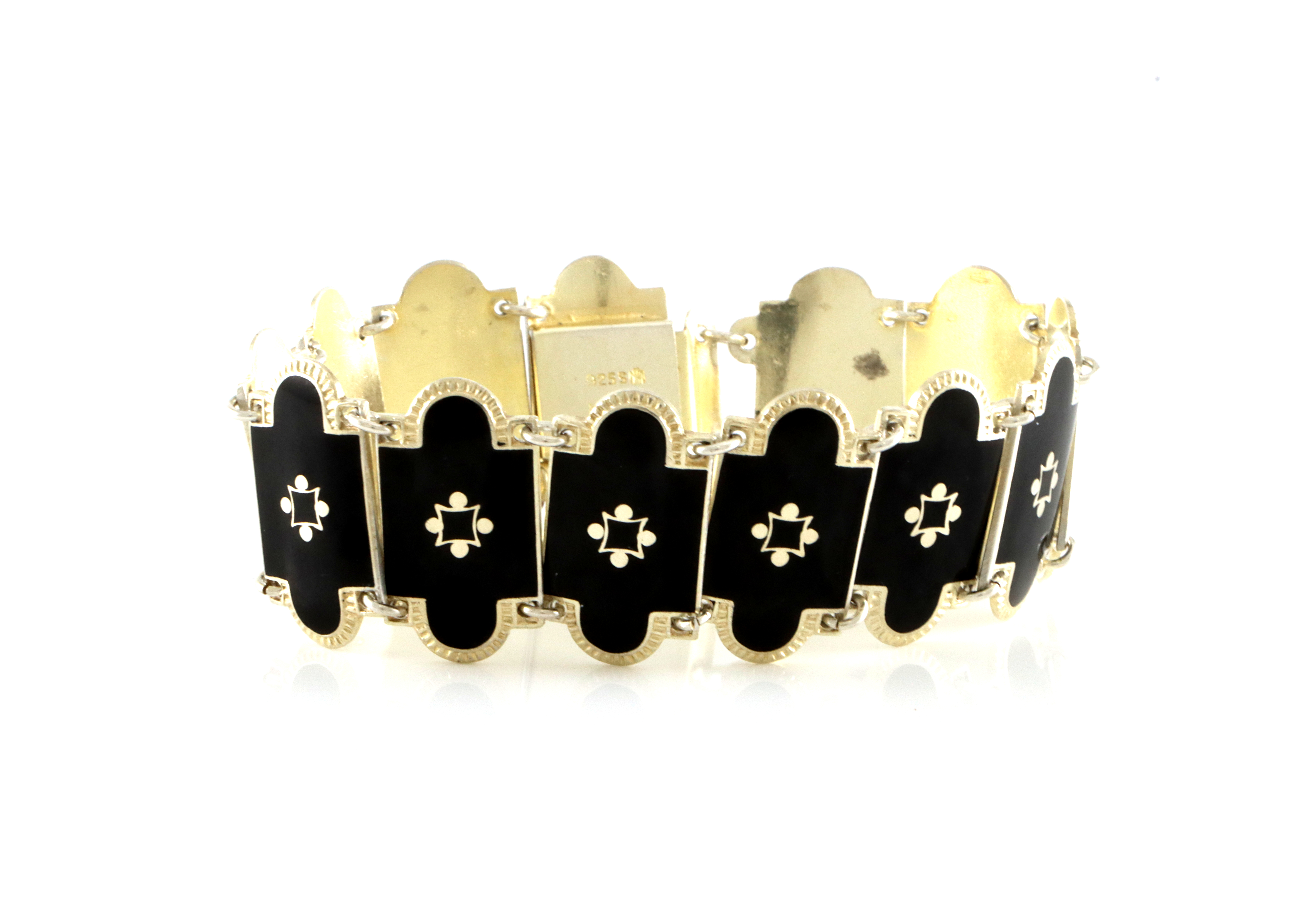 Emaljerte armlenker i sølv