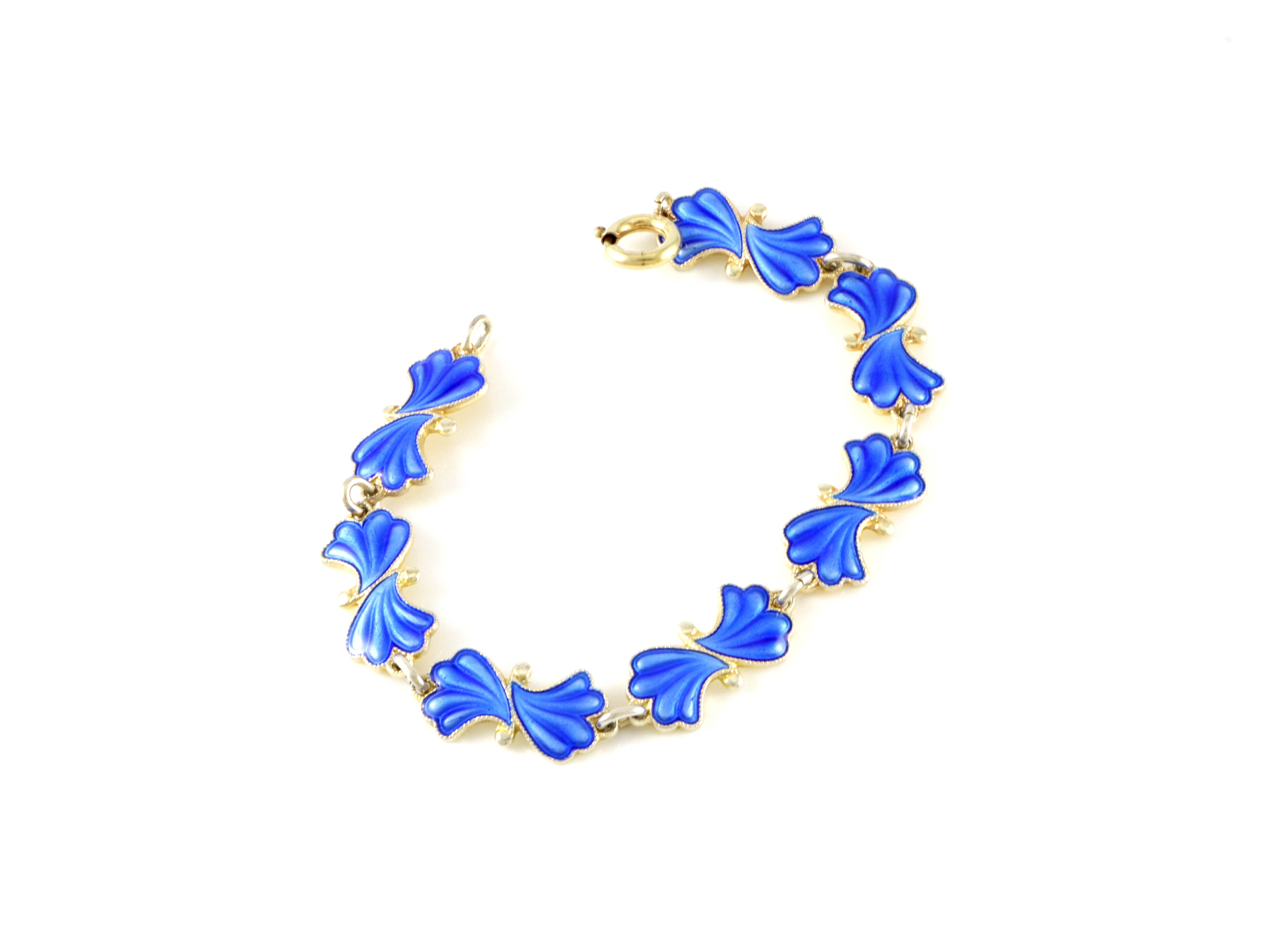 Emaljearmbånd i sølv