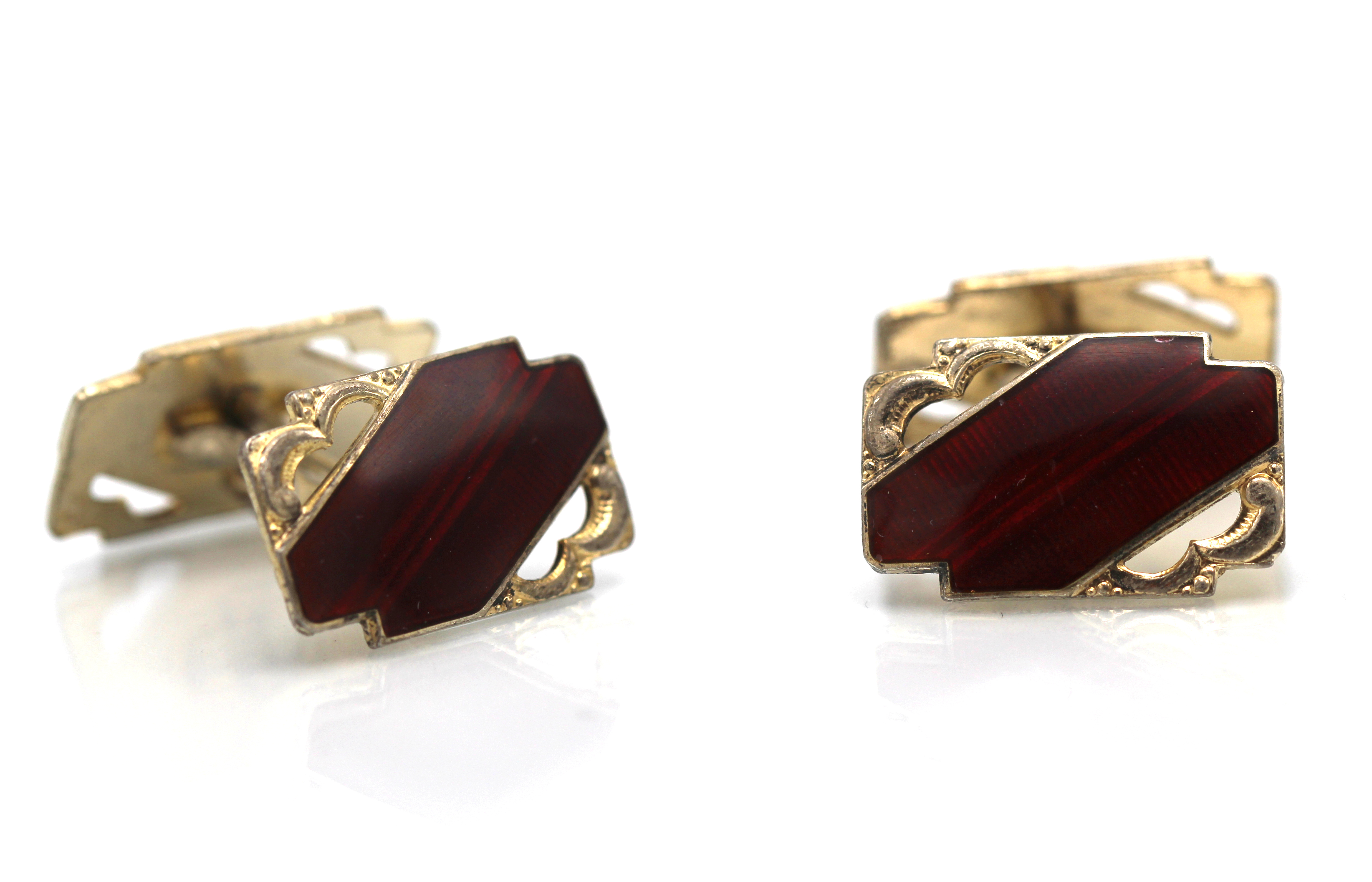 Emaljerte mansjettknapper