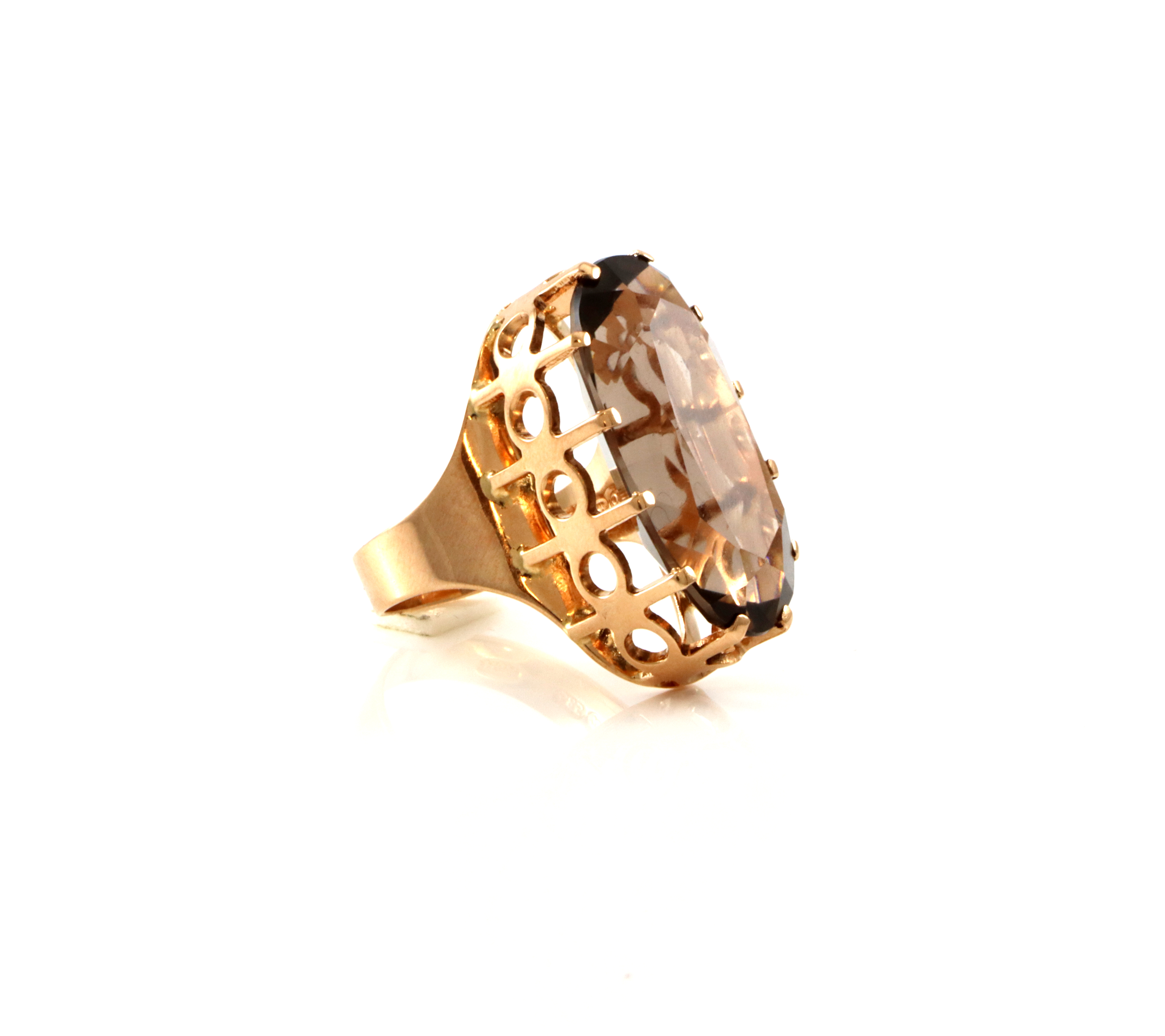Hemmo Juhani Reivonen, Finland. Ring med røykkvarts. 1969