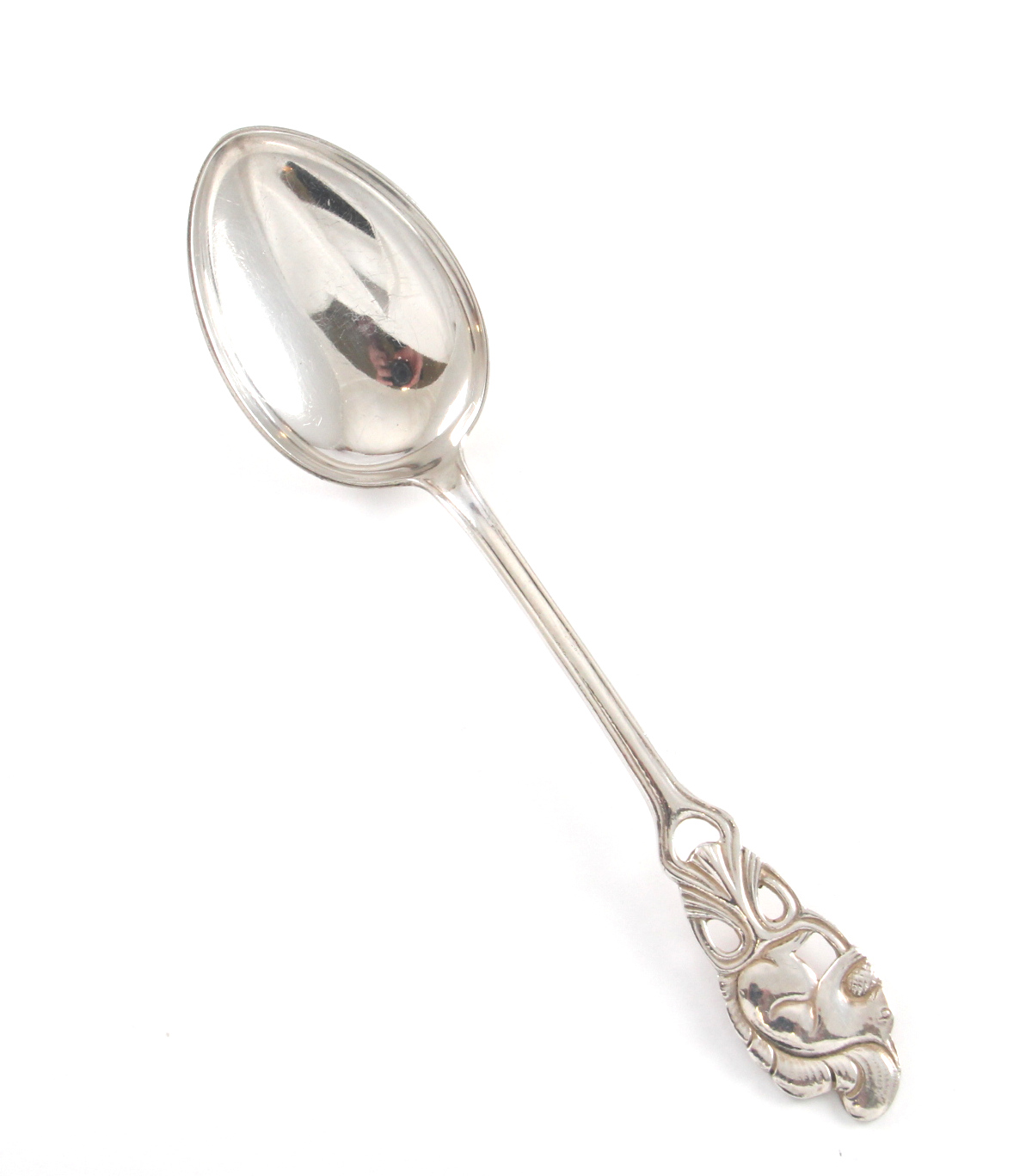 Ekorn spiseskje i sølv