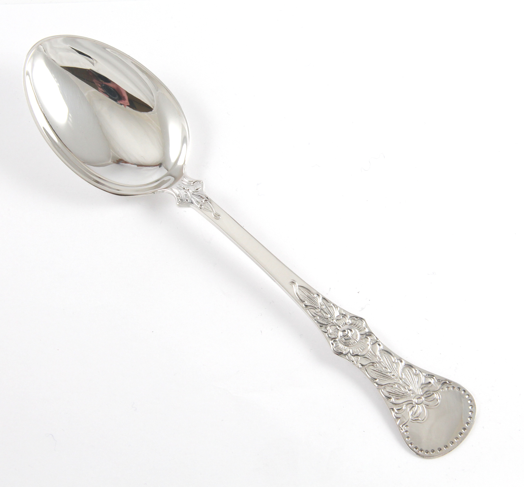 Flat Rose spiseskje i sølv