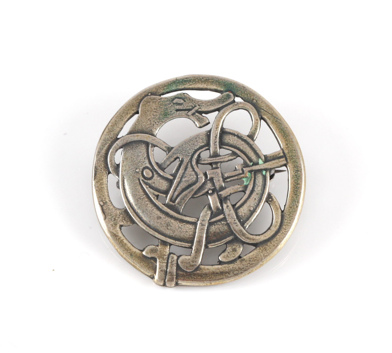 Nasjonalromantisk brosje i sølv